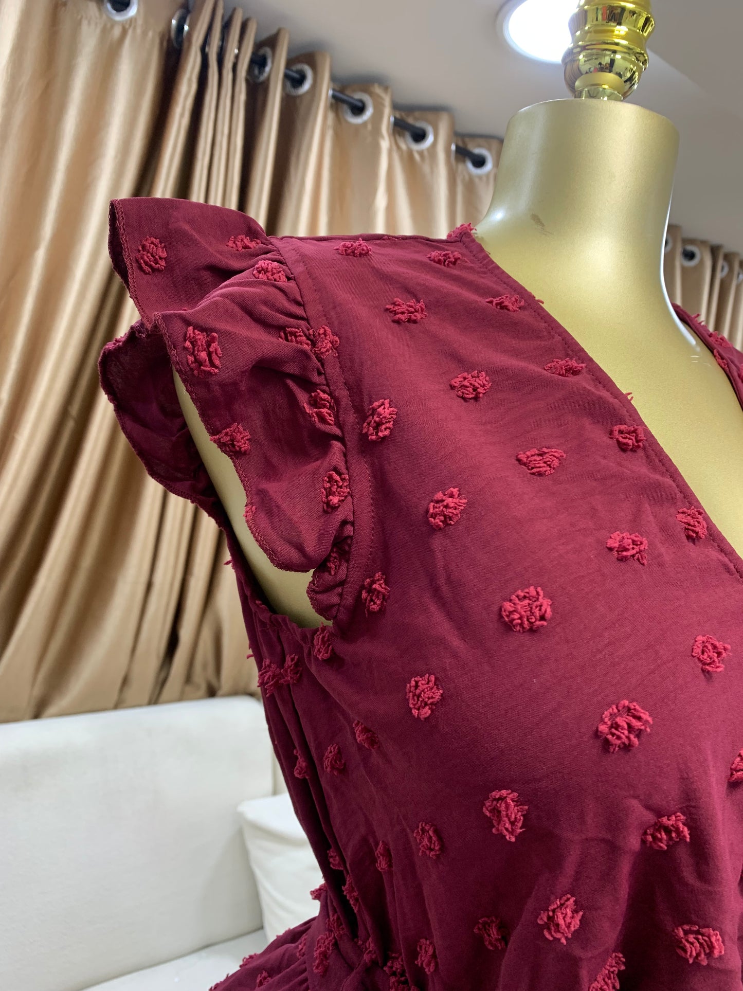 Pimples gown with belt MID106
