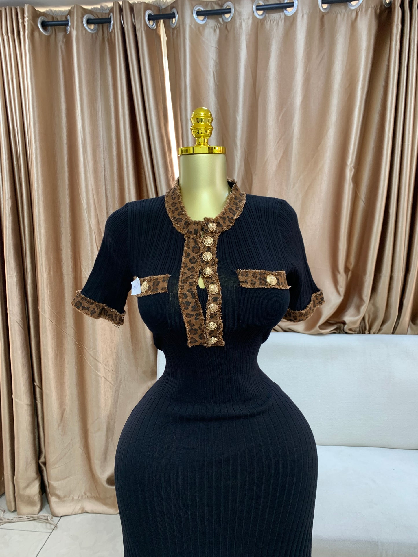 Denim collar dress MID129