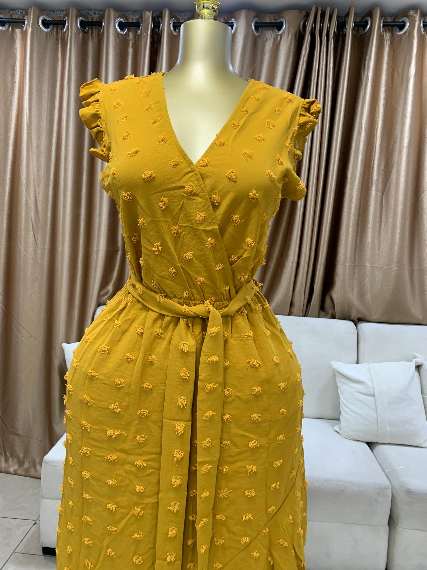 Pimples gown with belt MID106