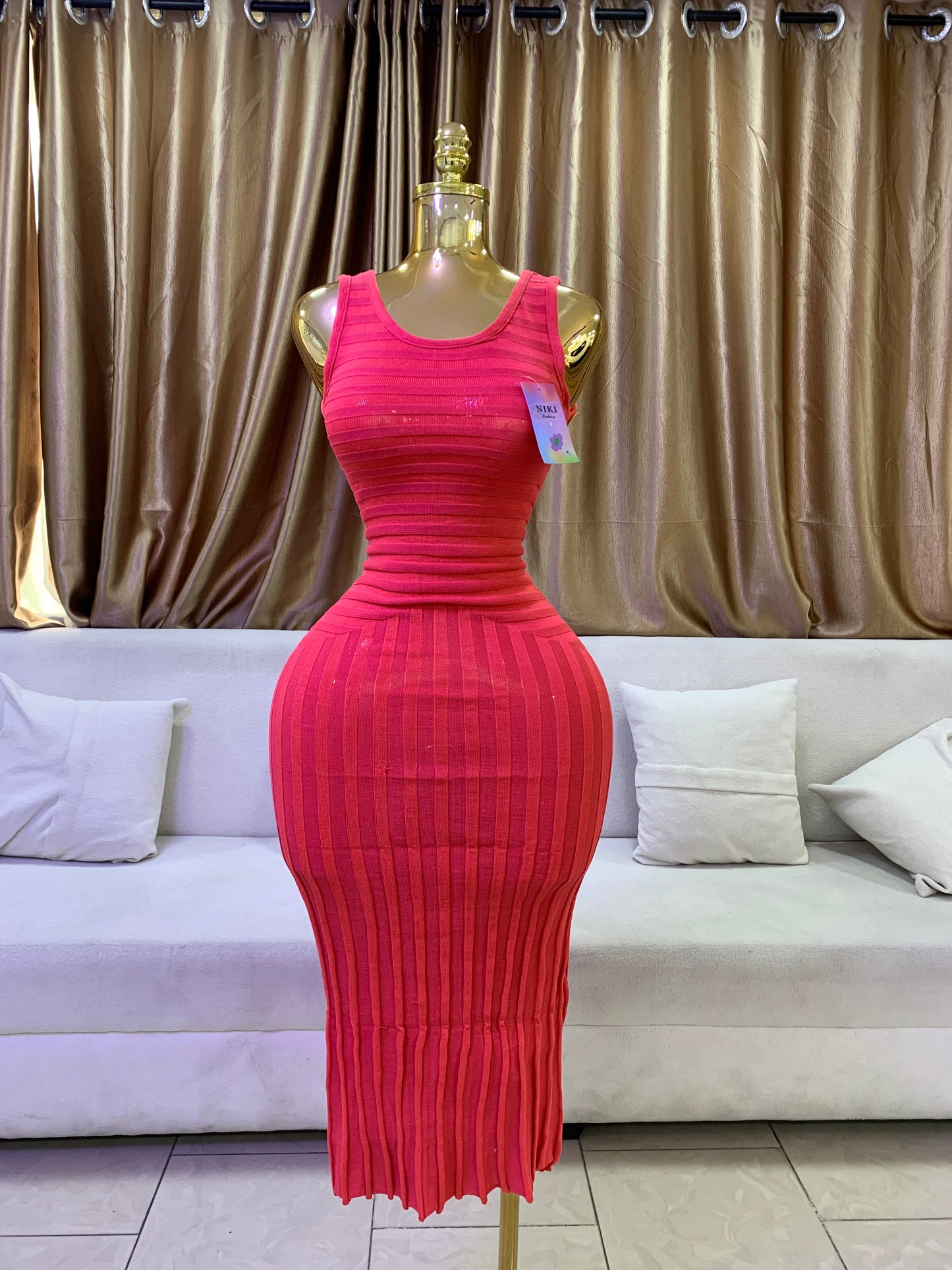 Niki spag flare gown