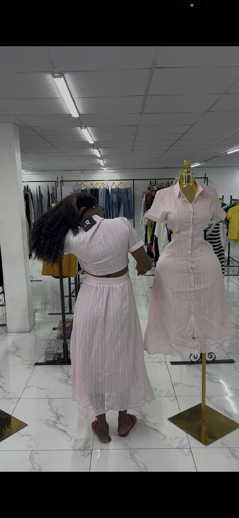 Pink Shirt Dress