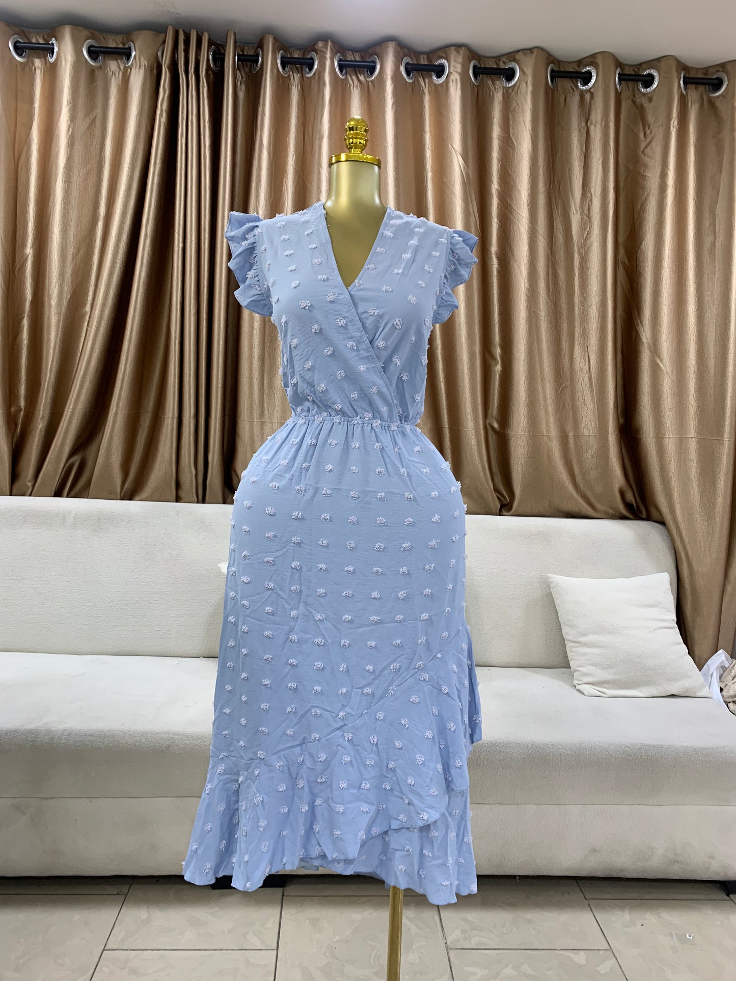 Pimples gown with belt MID106