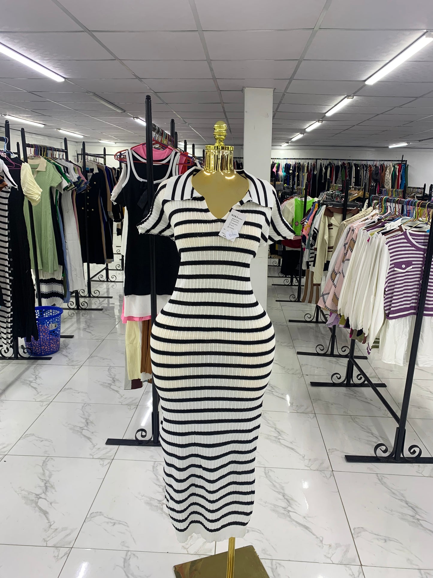 Niki monochrome gown MID691