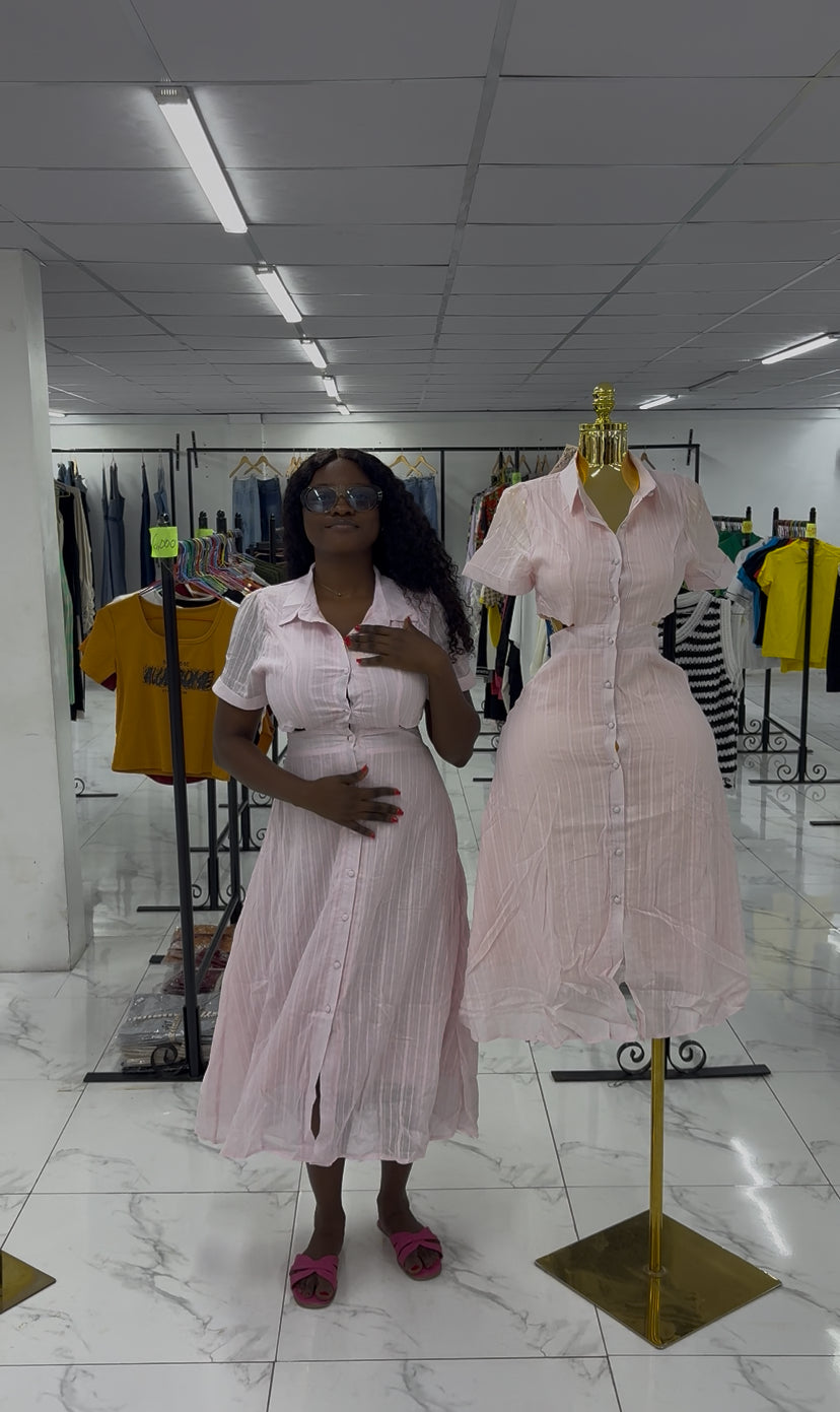Pink Shirt Dress