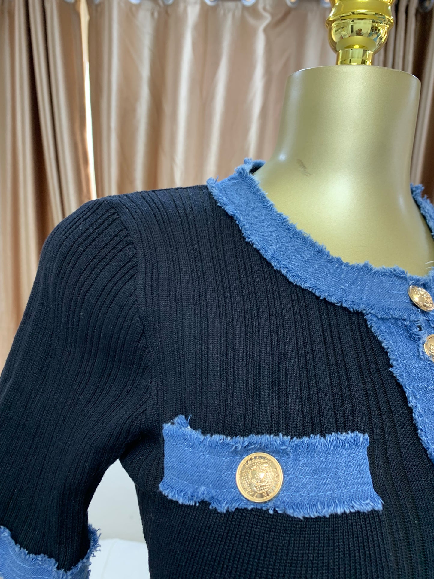 Denim collar dress MID129