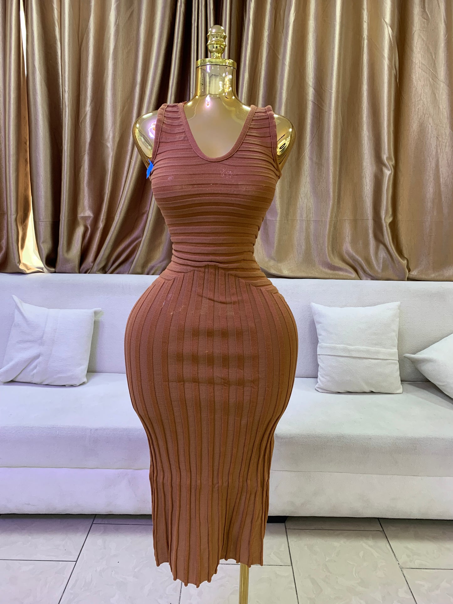 Niki spag flare gown