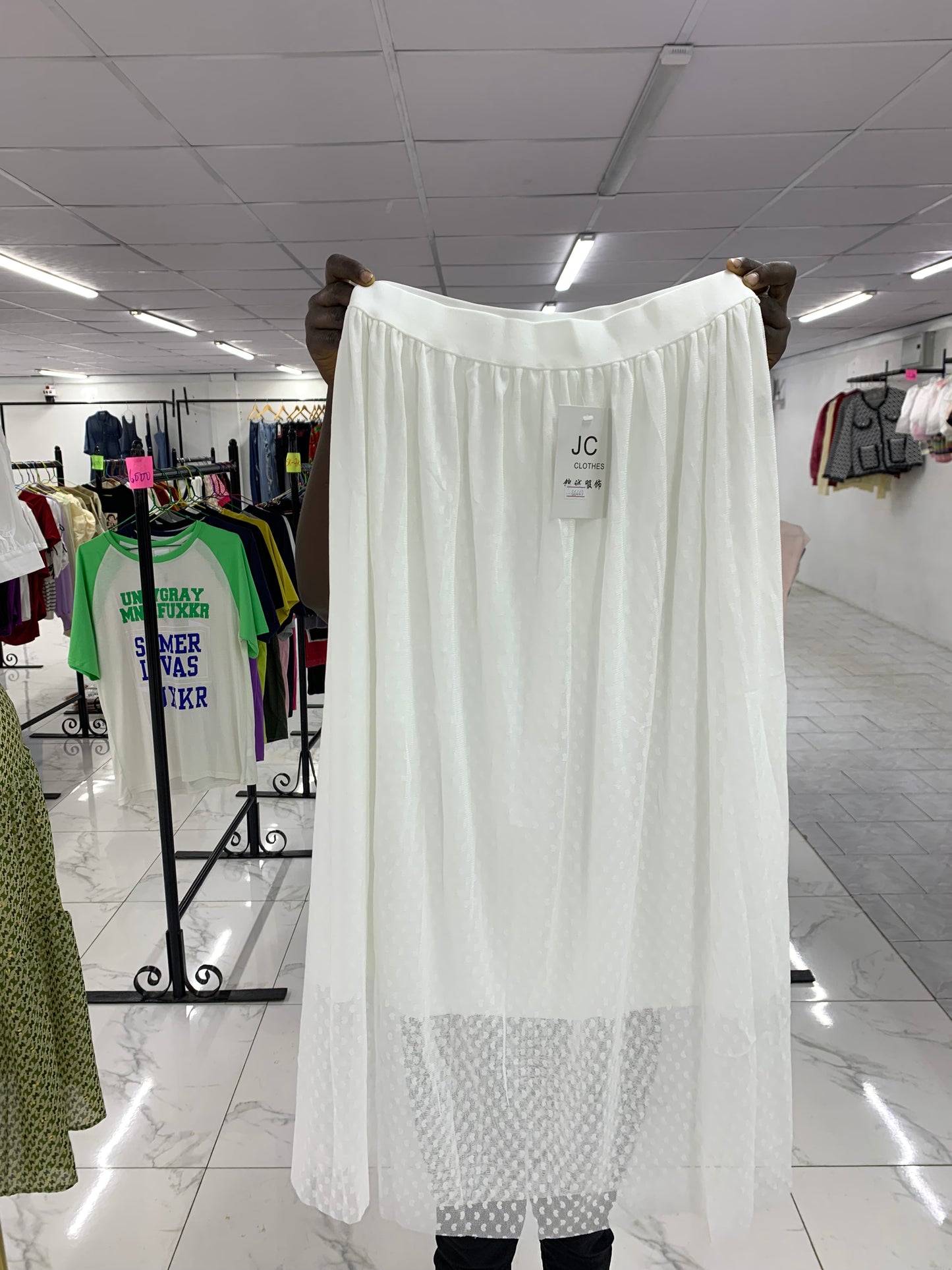 Dot Sheer Skirt