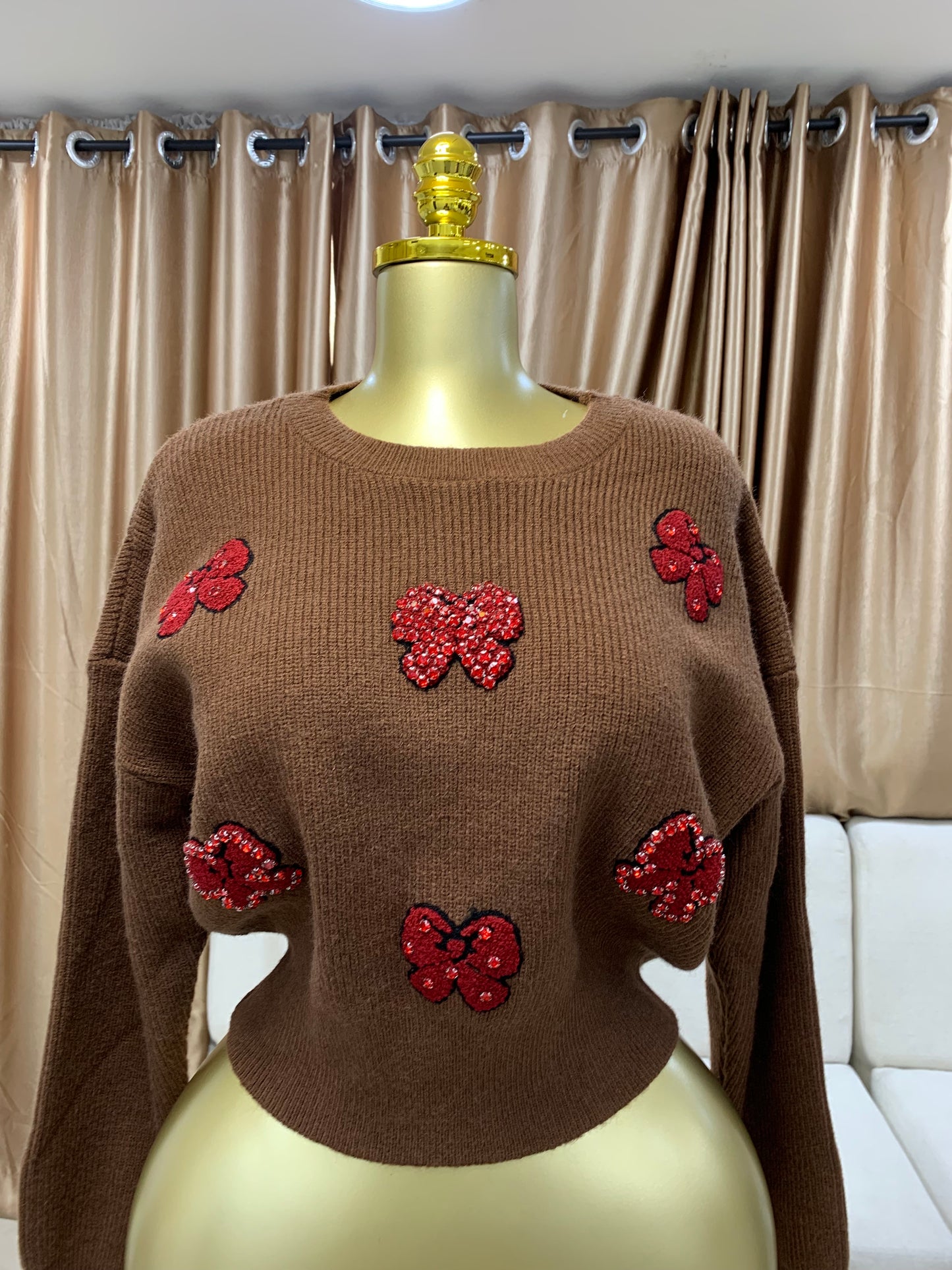 Knitted crop cardigan MIDE107
