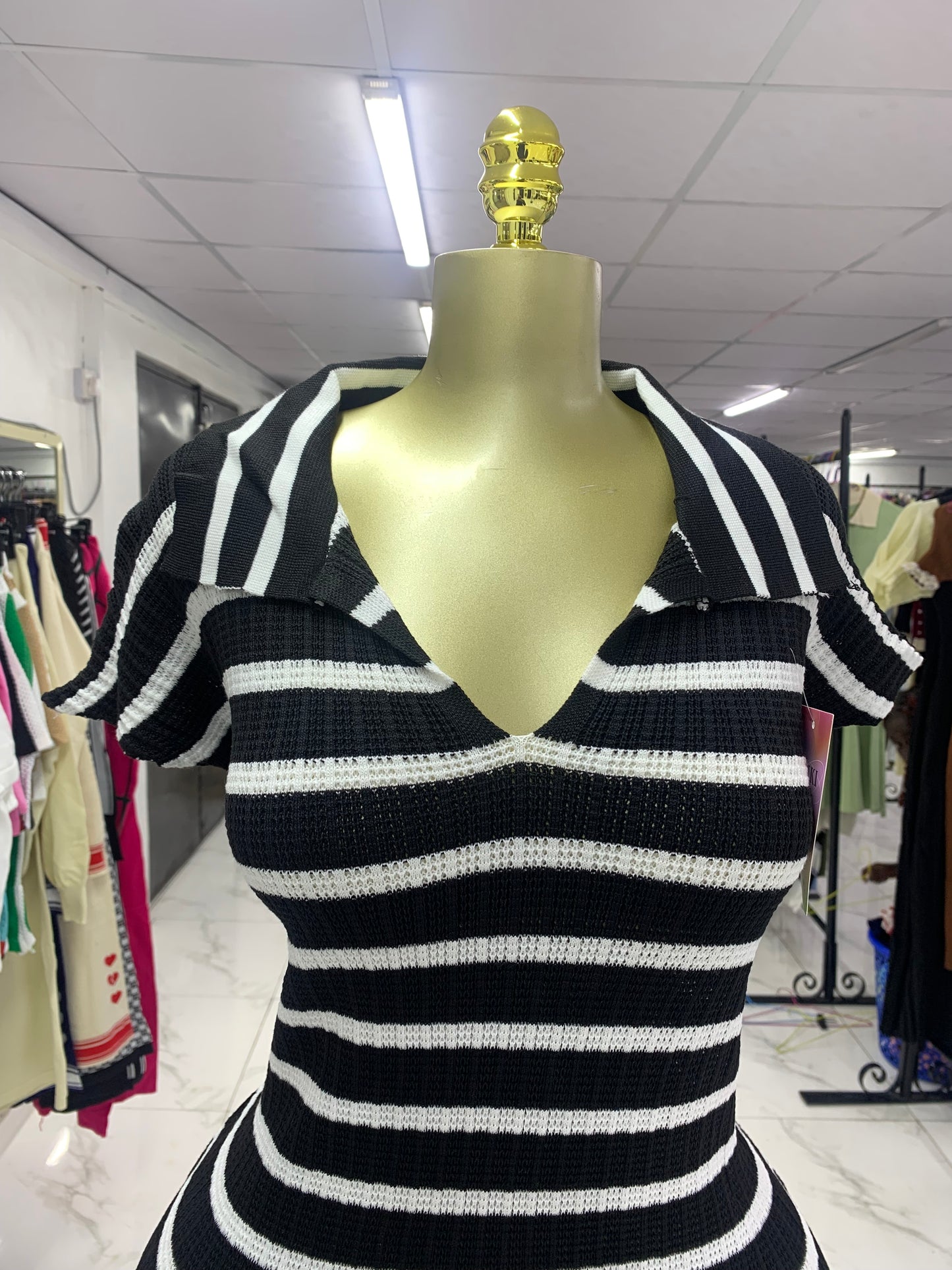 Niki monochrome gown MID691