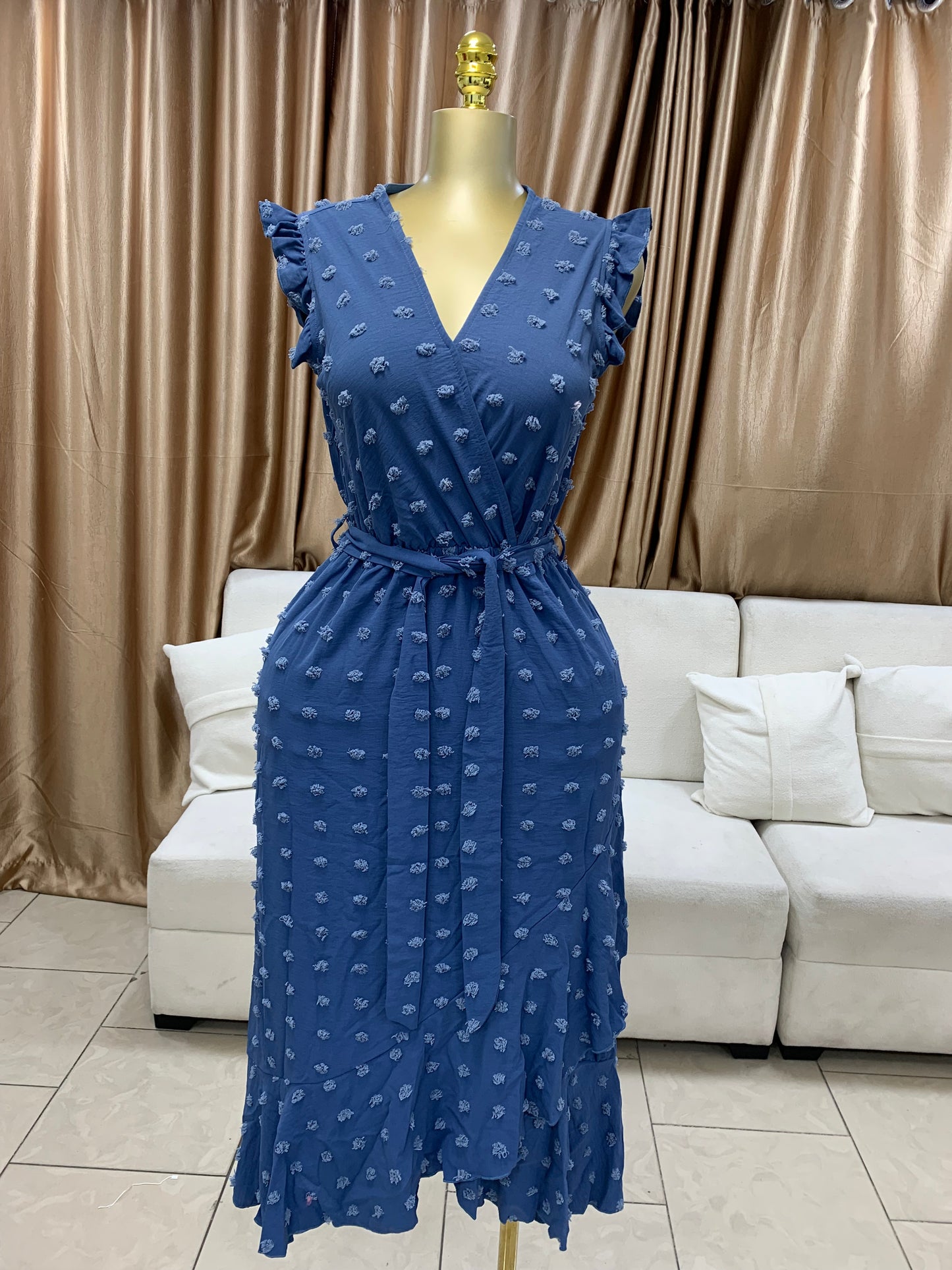 Pimples gown with belt MID106