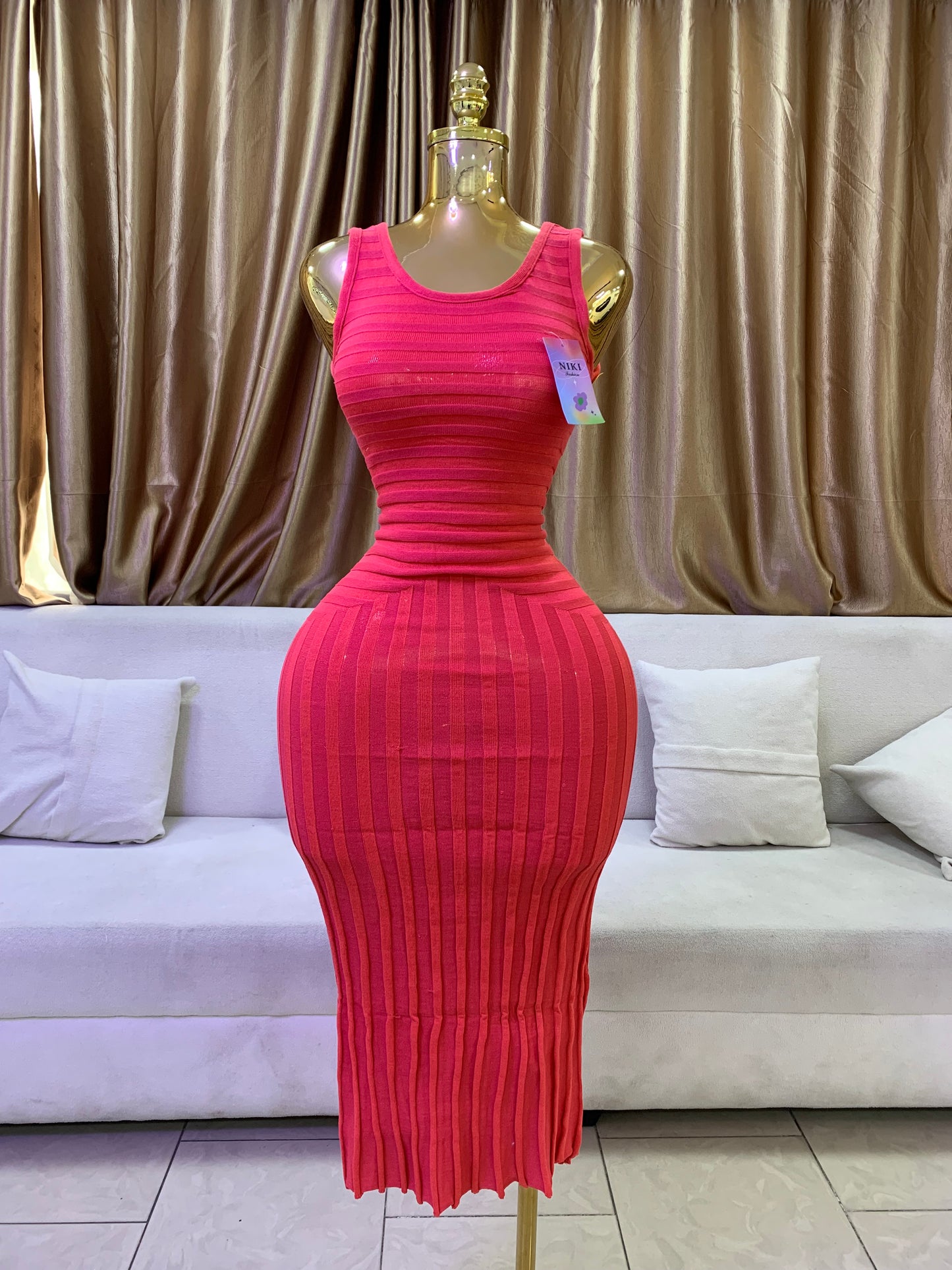 Niki spag flare gown