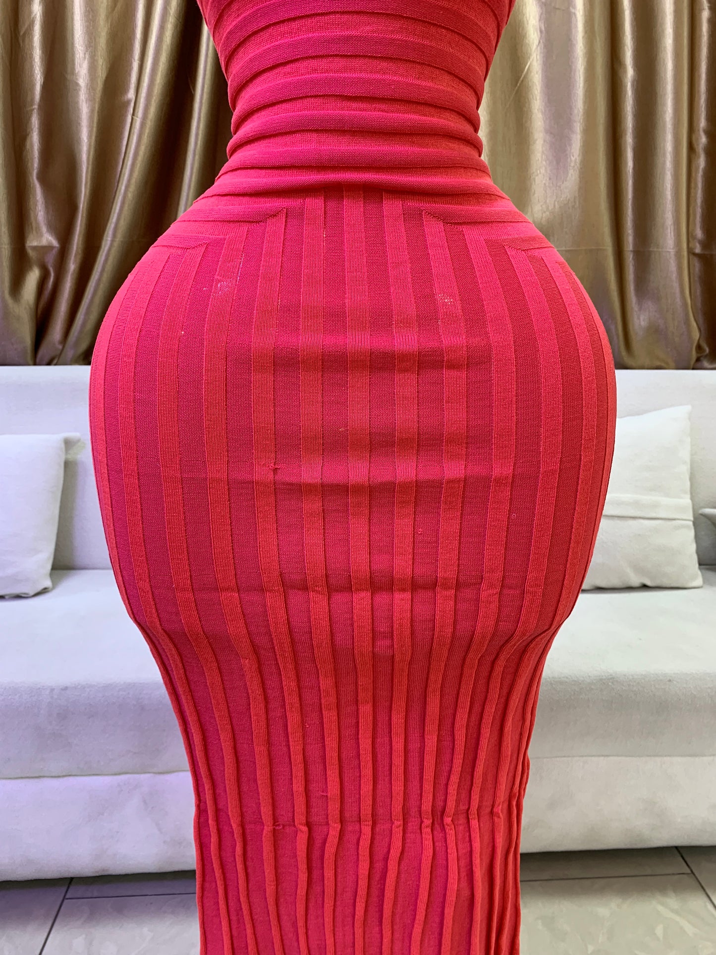 Niki spag flare gown