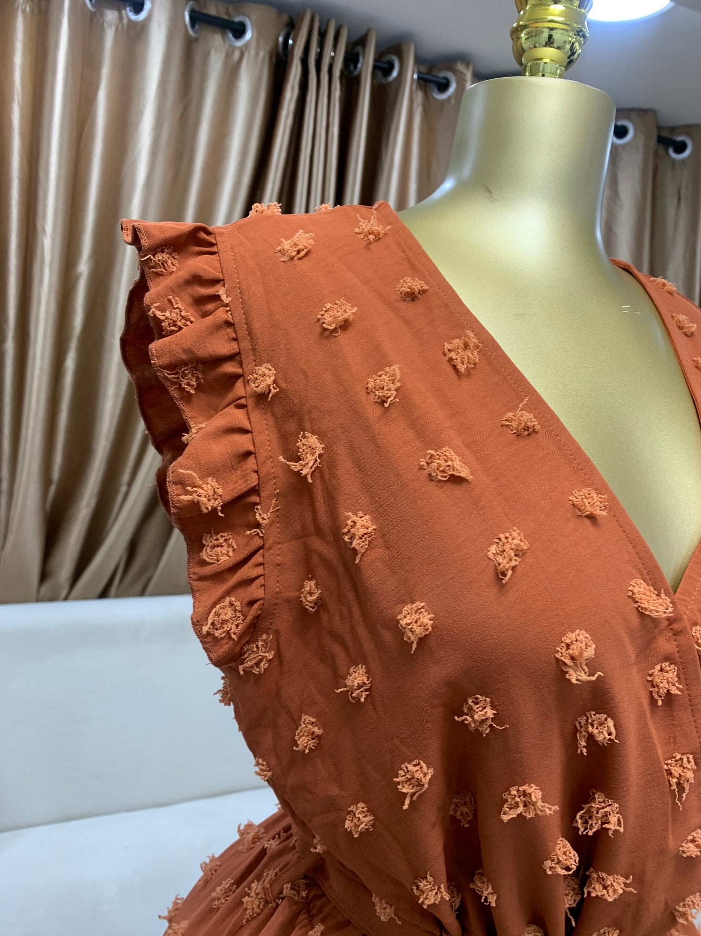 Pimples gown with belt MID106
