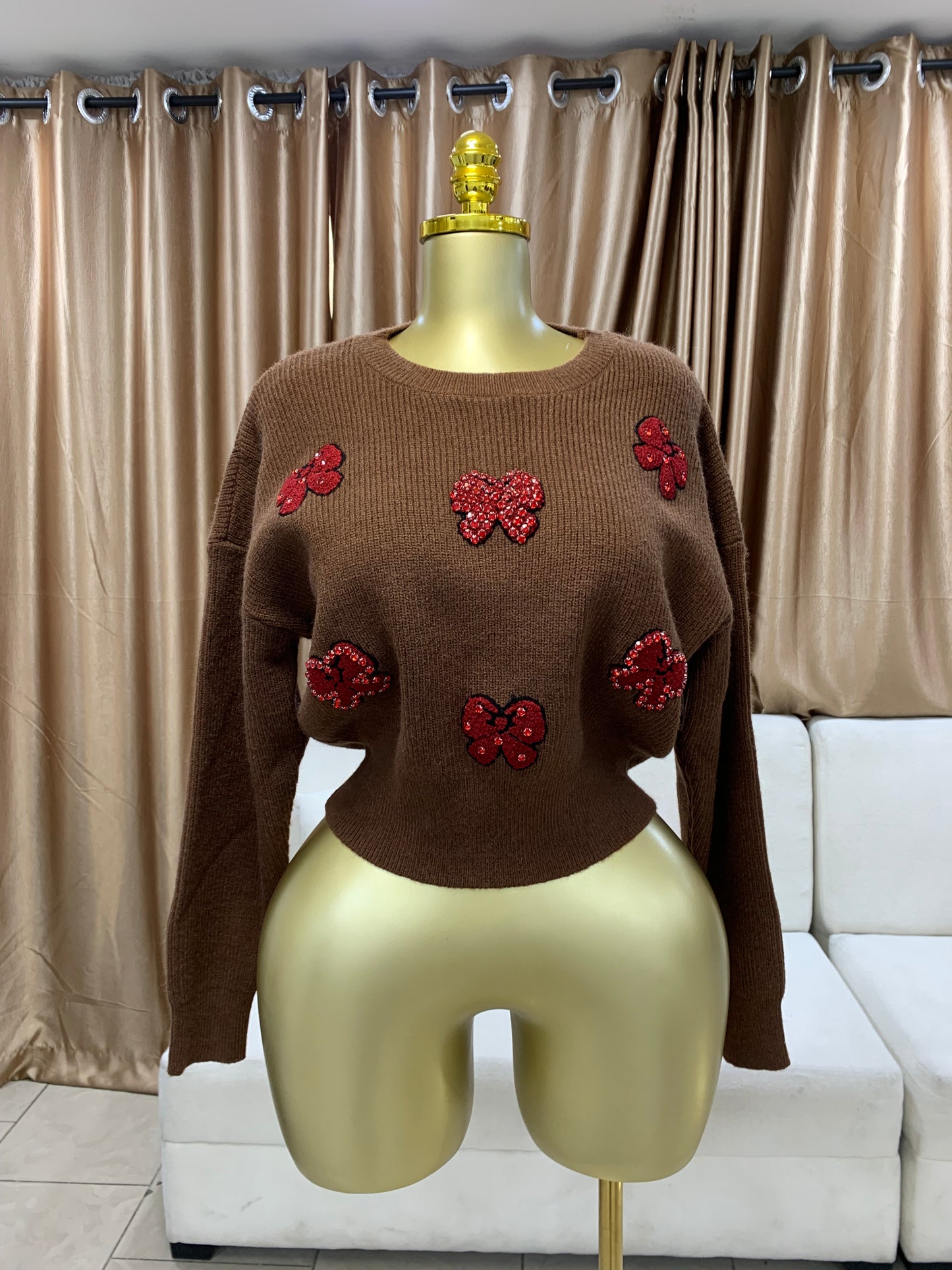Knitted crop cardigan MIDE107