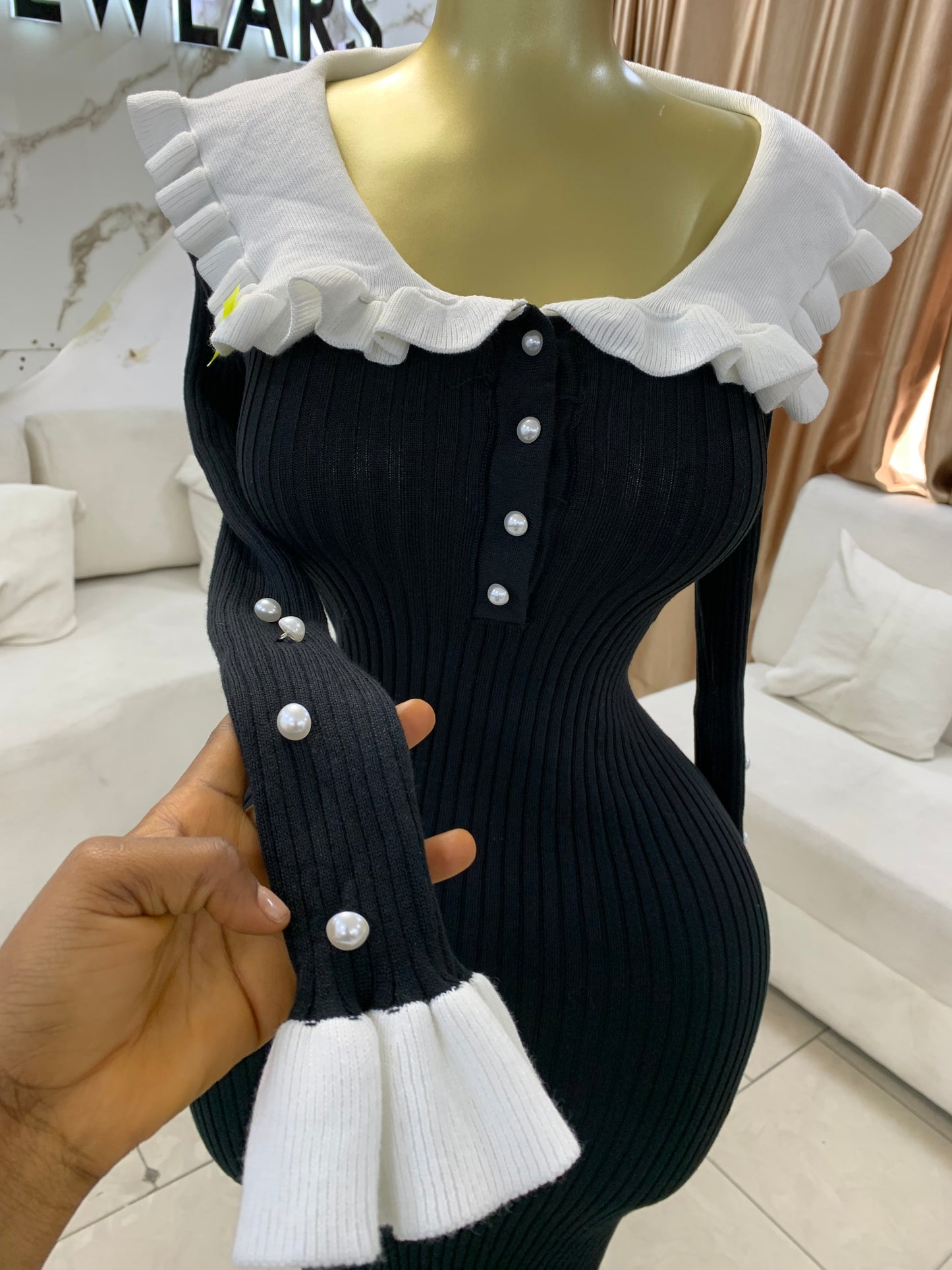 White cape gown MID603