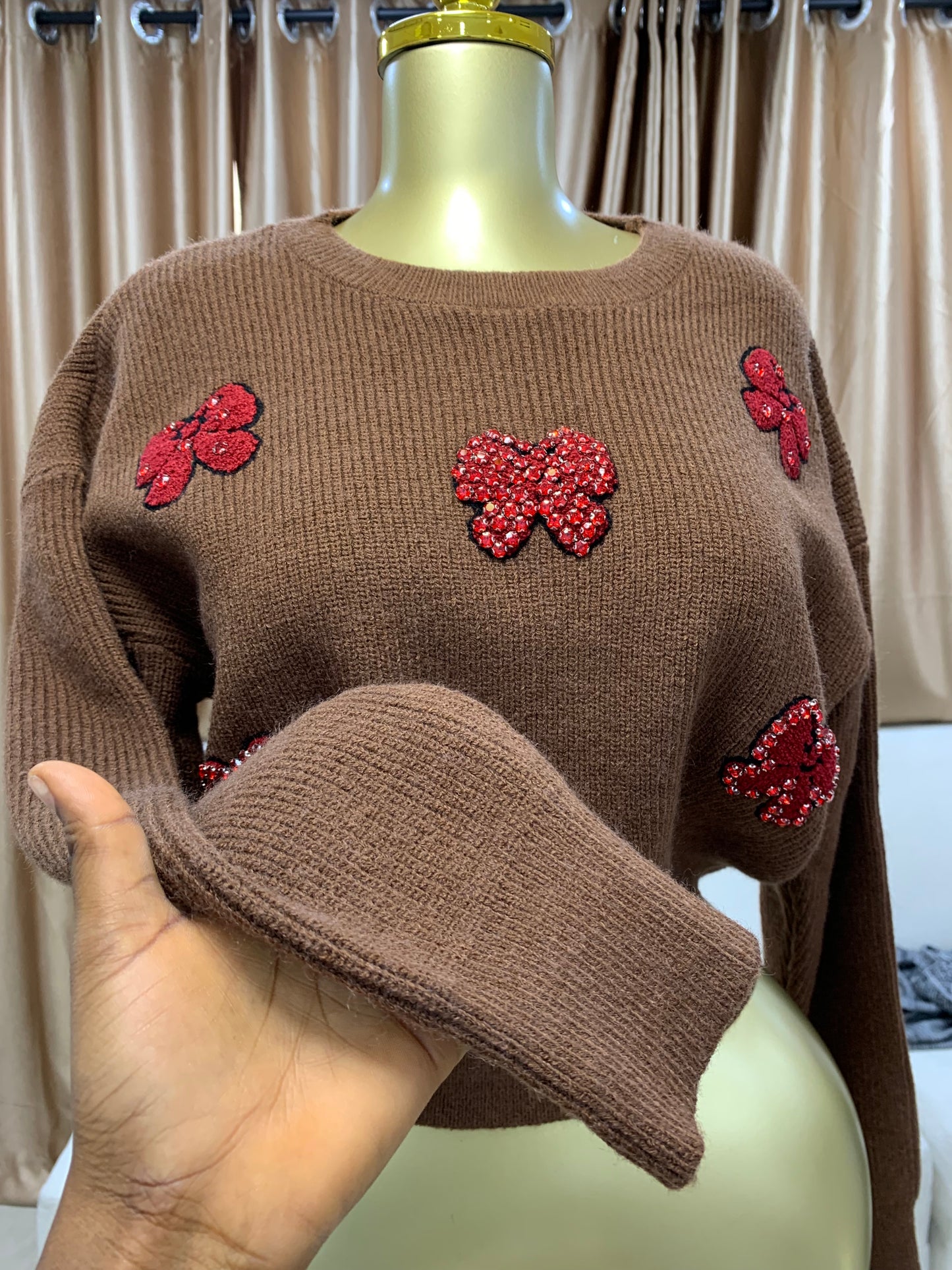 Knitted crop cardigan MIDE107