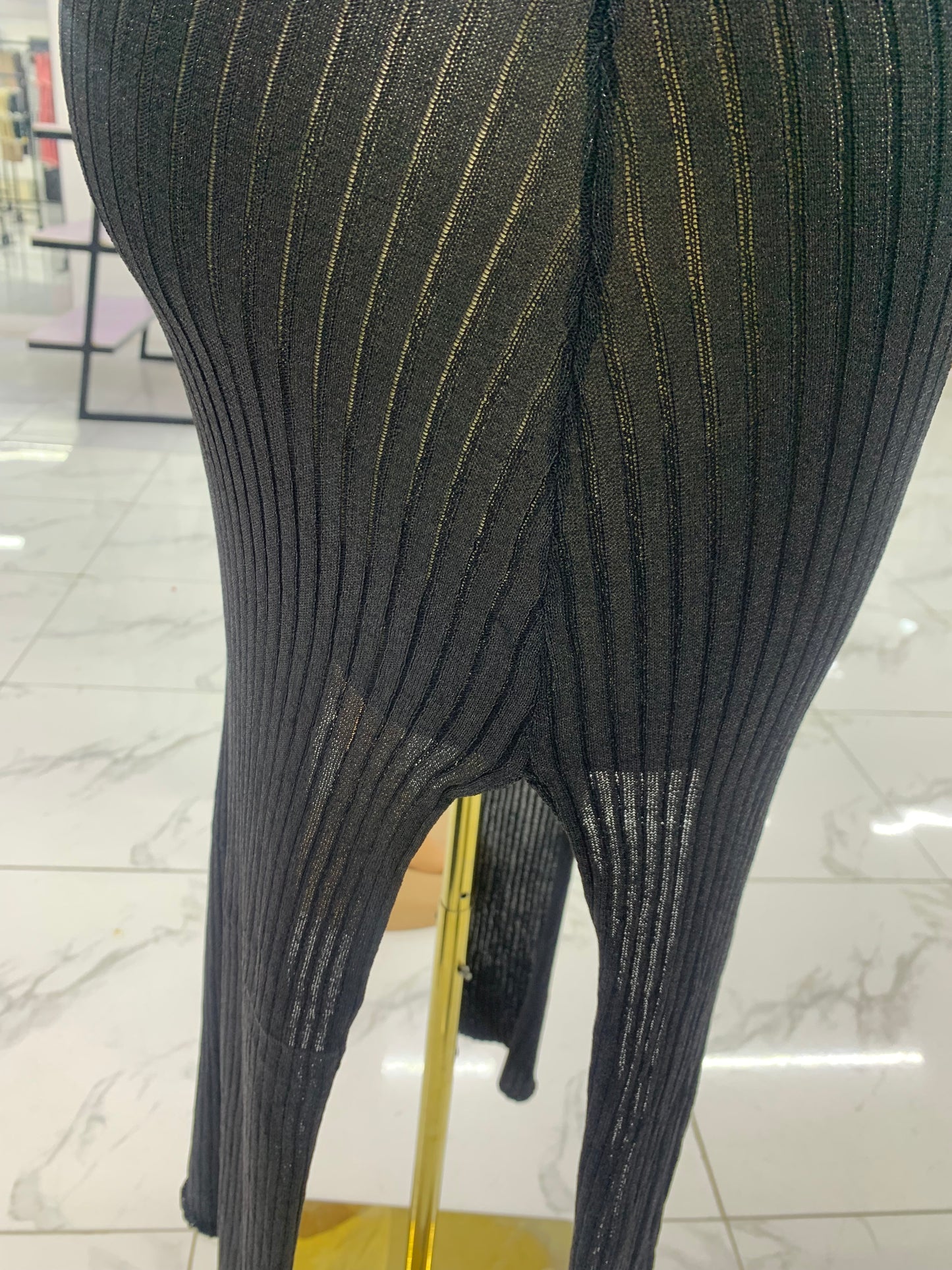 Shinny leggings gown MID137