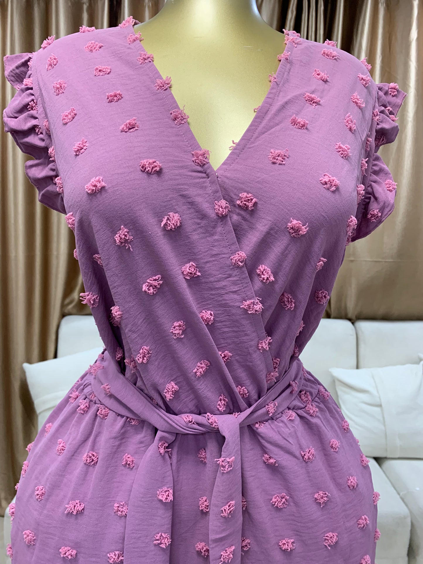 Pimples gown with belt MID106