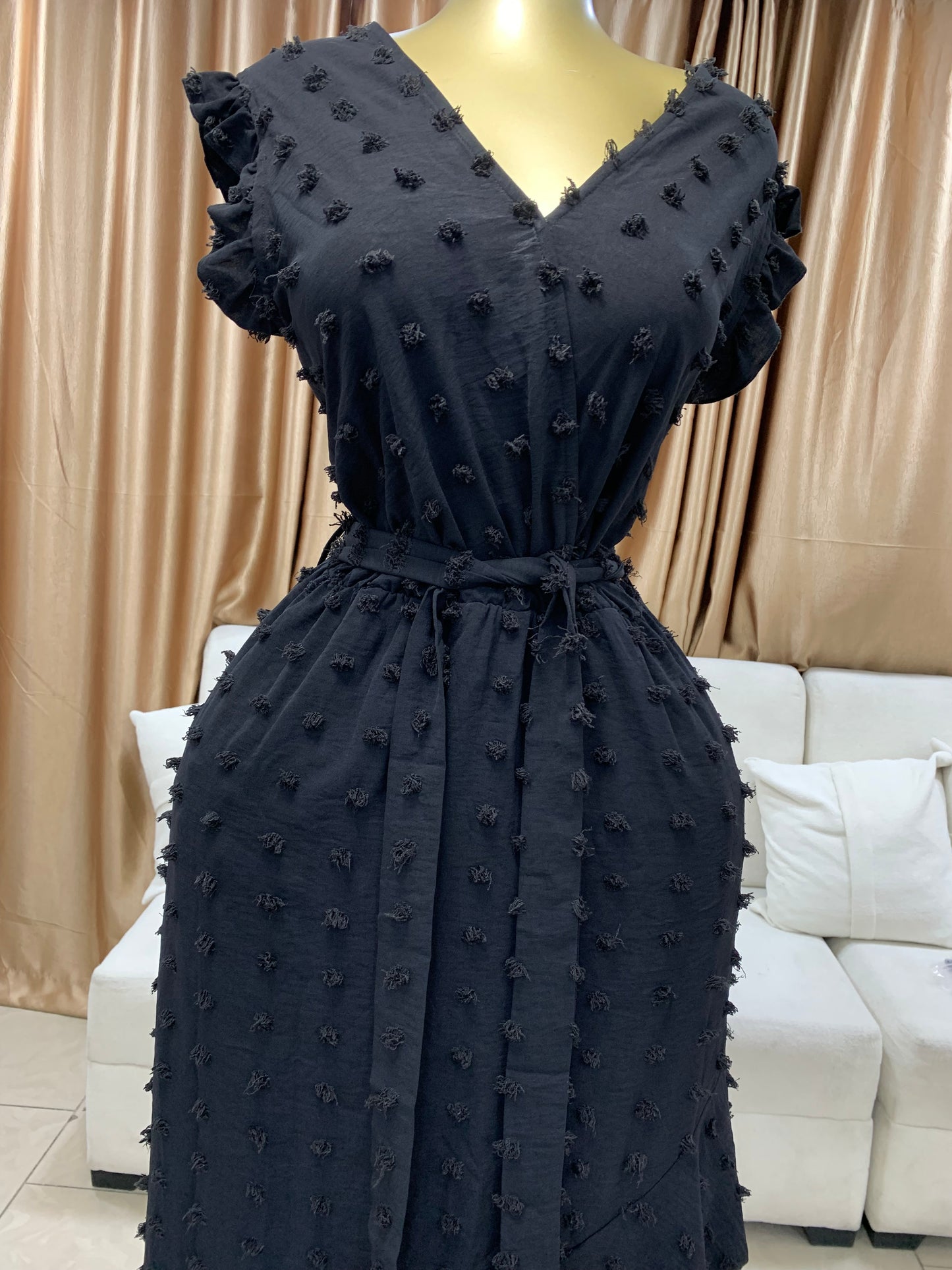 Pimples gown with belt MID106