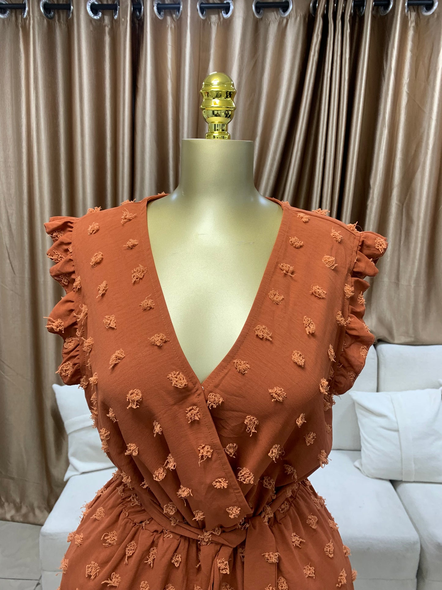 Pimples gown with belt MID106