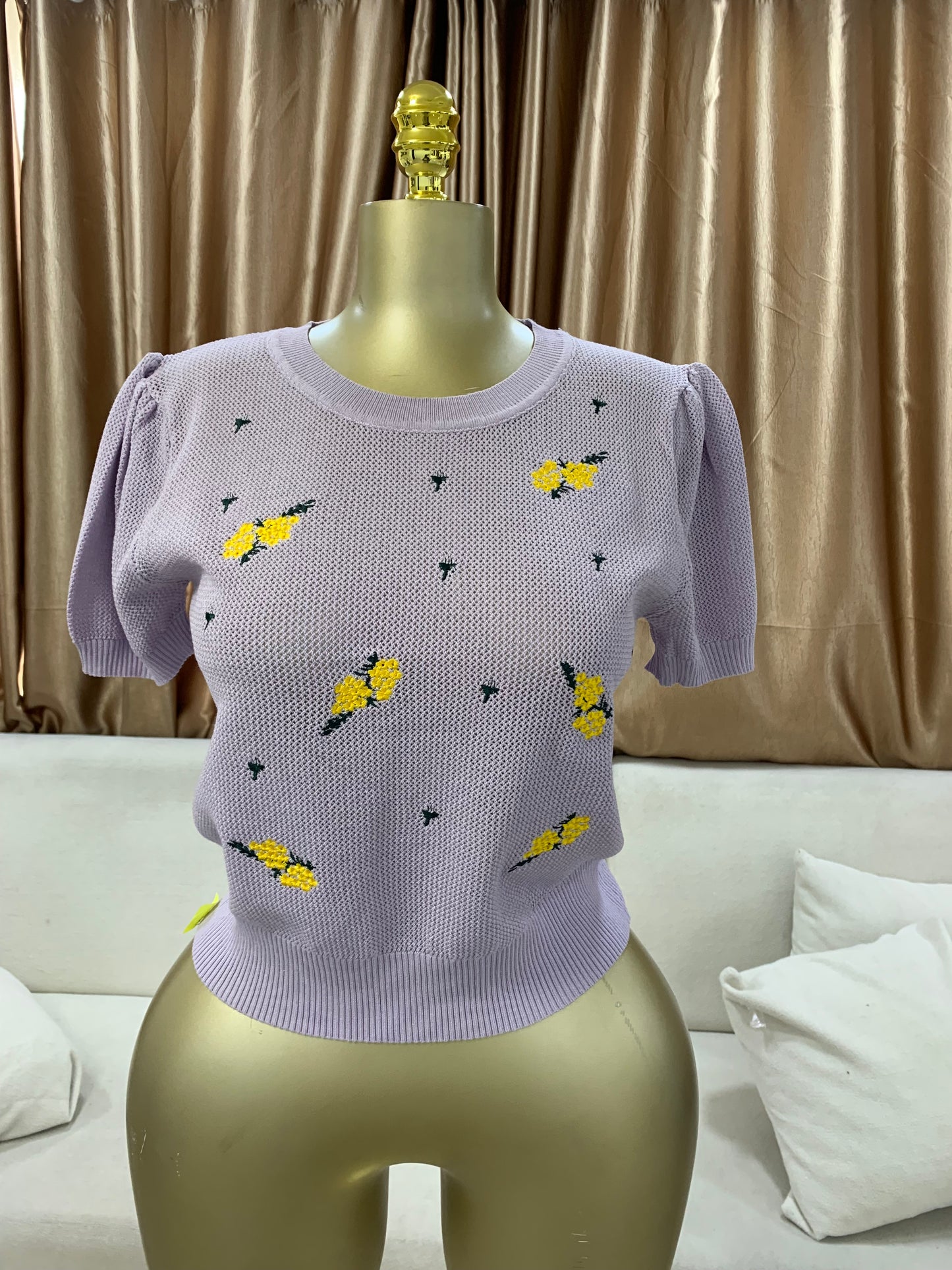 Yellow flower top MID2317