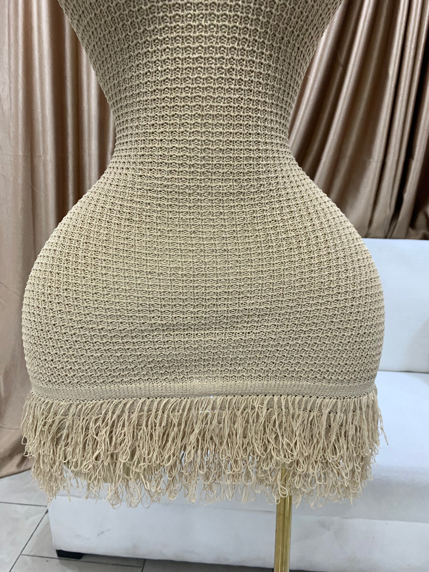 Knitted tassel dress MID123