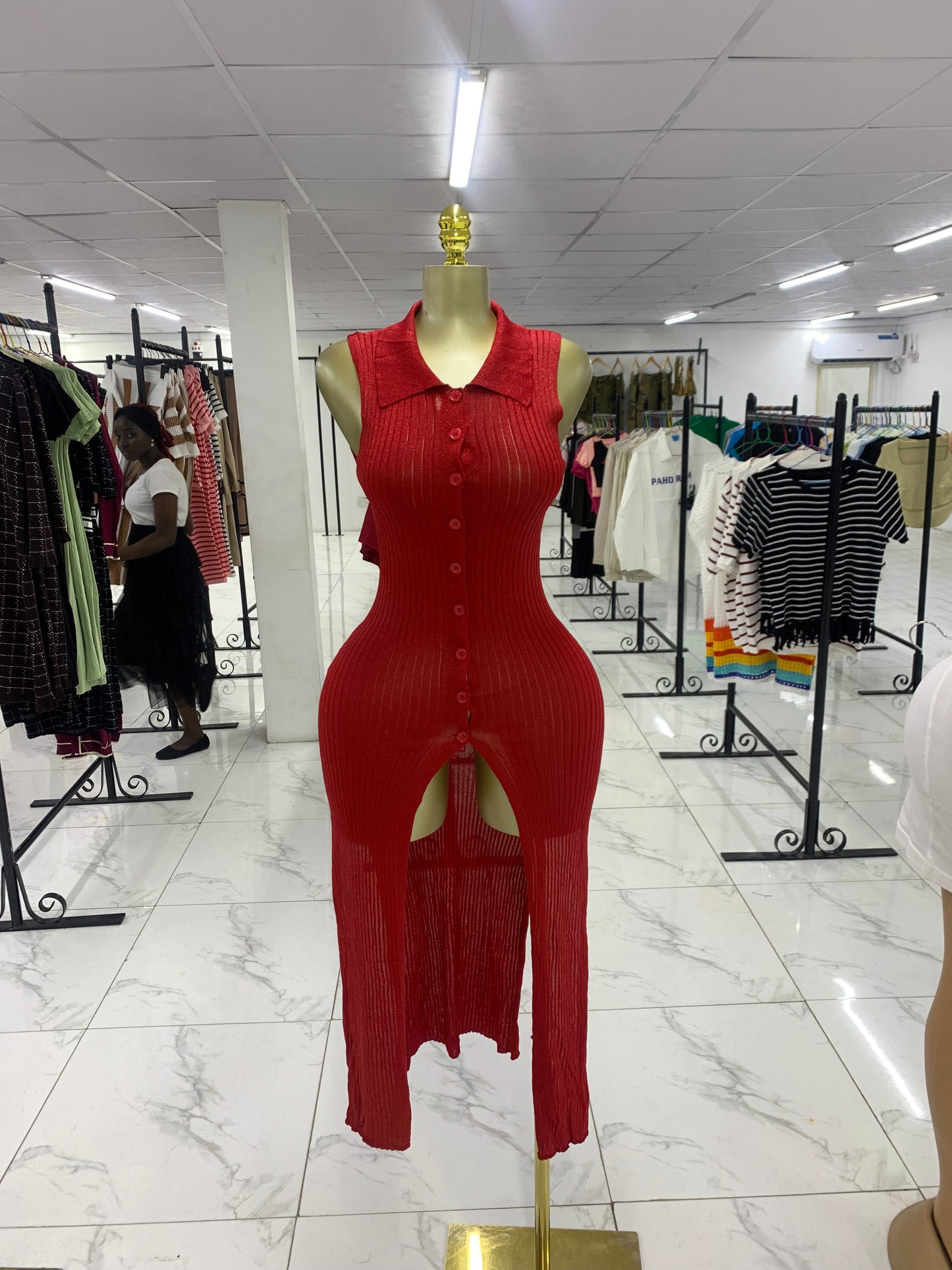 Shinny leggings gown MID137