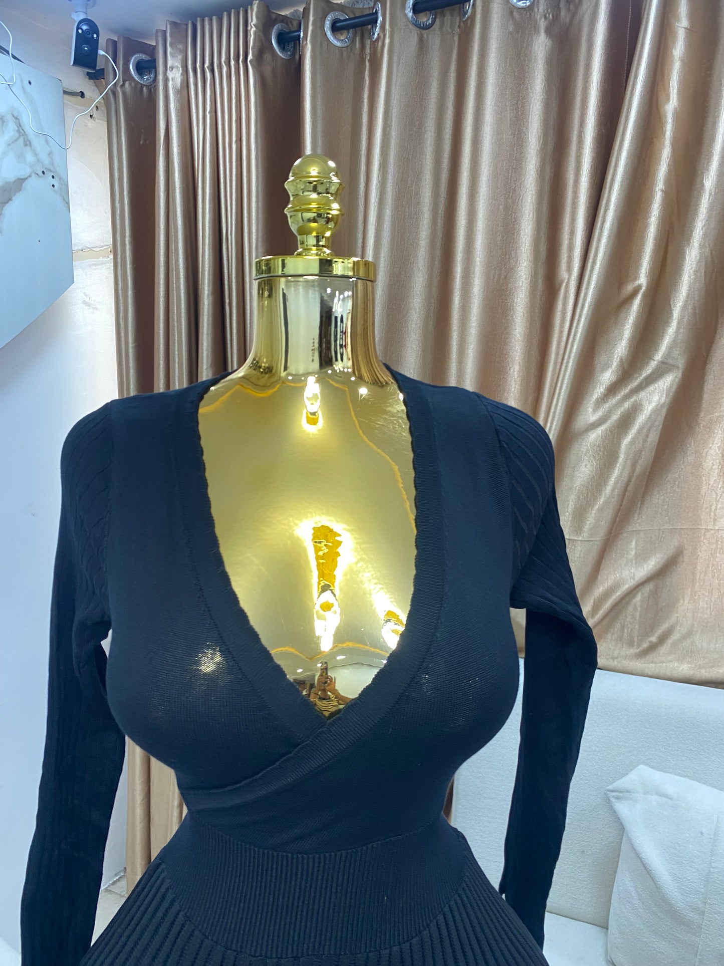 Belt flare dress