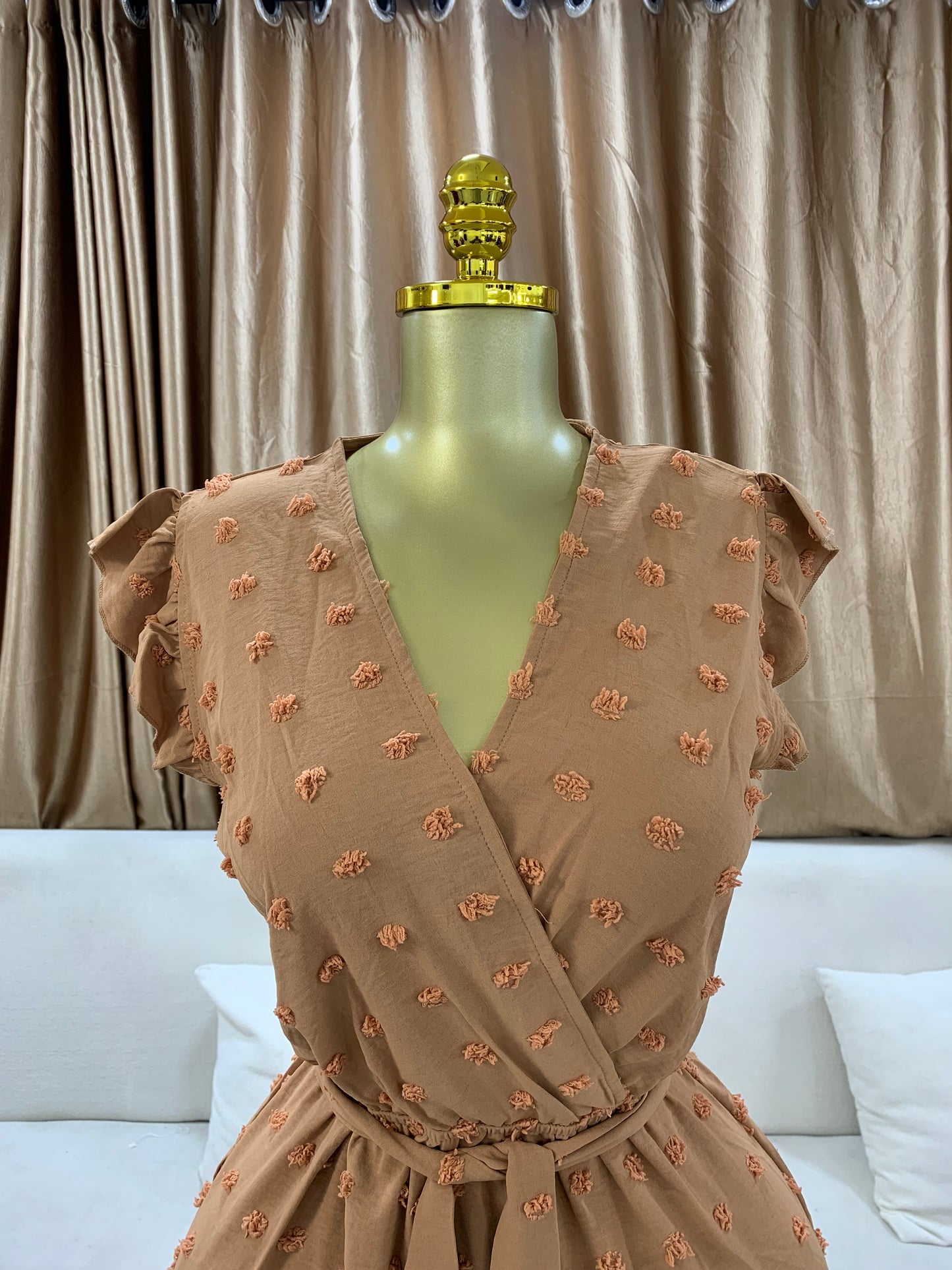 Pimples gown with belt MID106