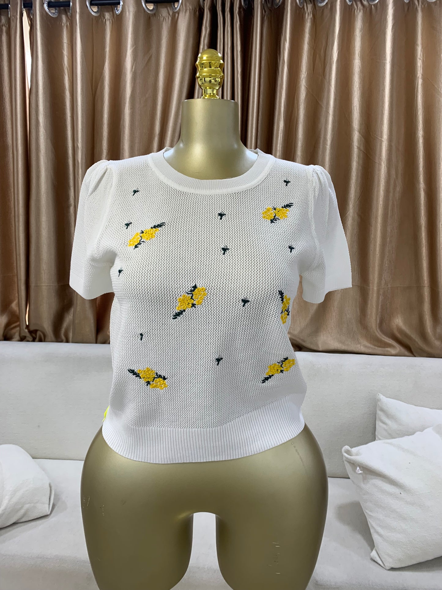 Yellow flower top MID2317