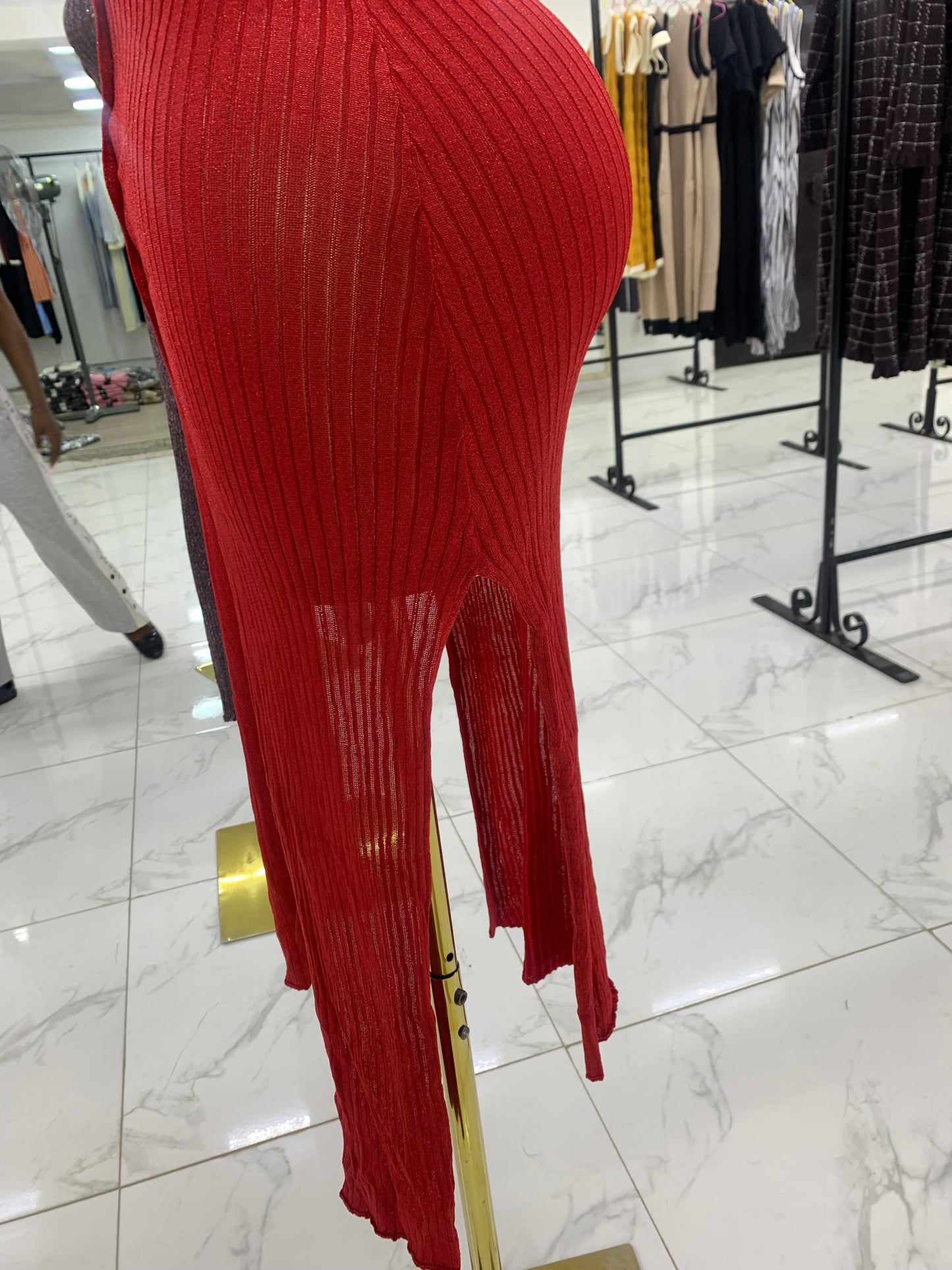 Shinny leggings gown MID137