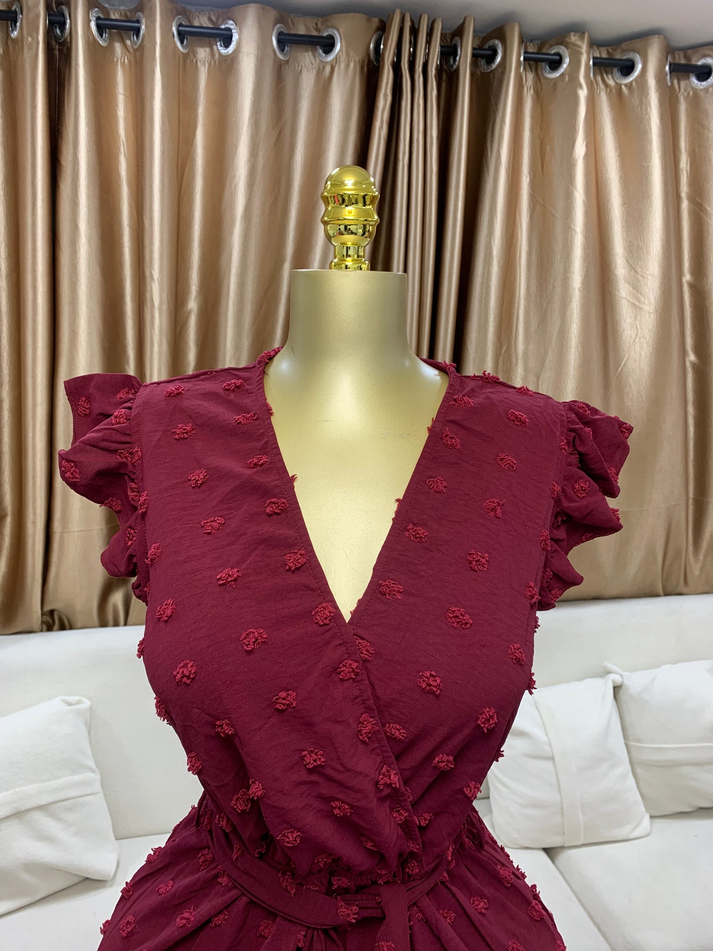 Pimples gown with belt MID106