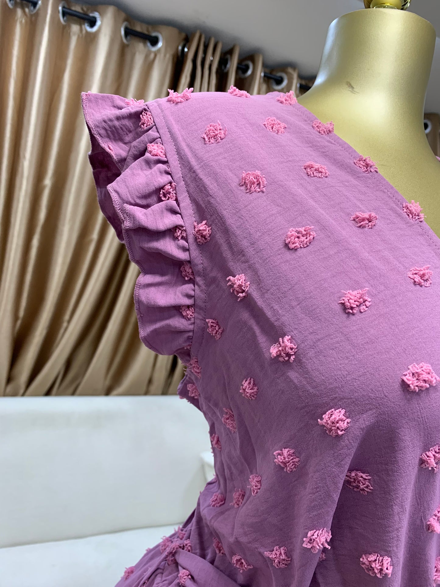 Pimples gown with belt MID106