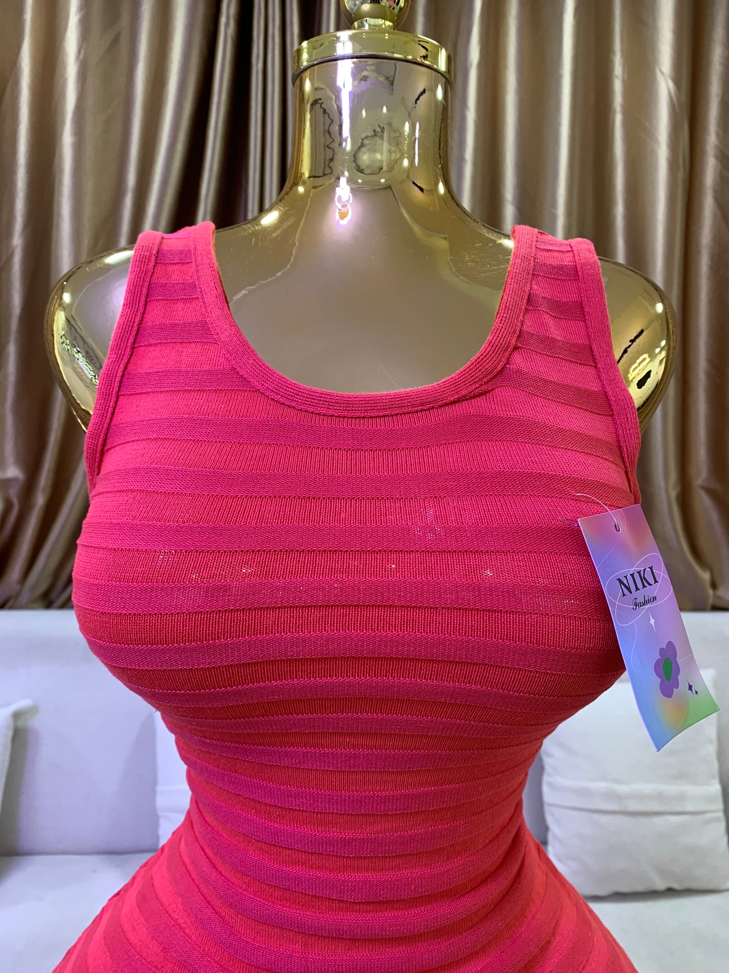 Niki spag flare gown