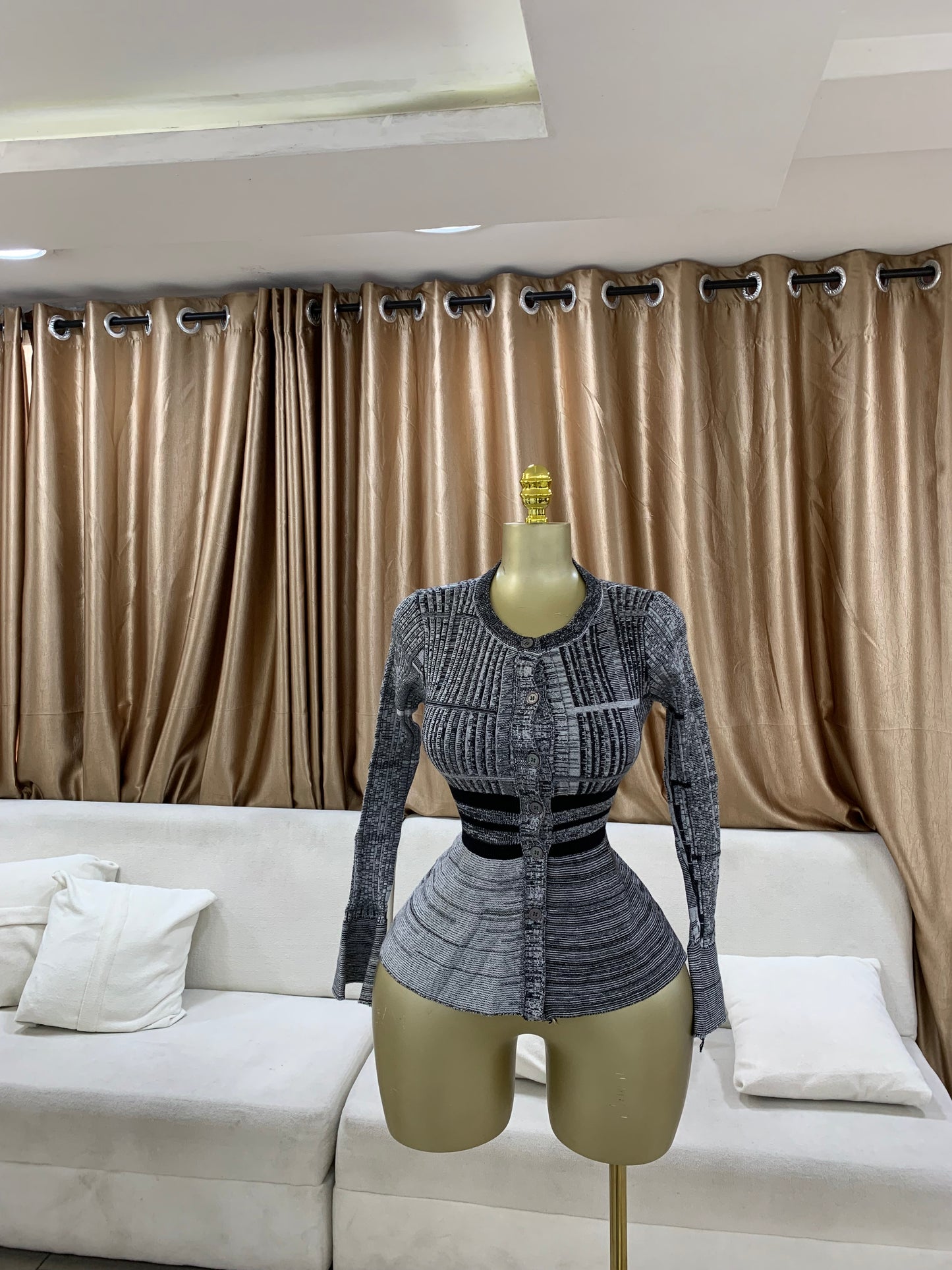 Peplum Ash top MID133