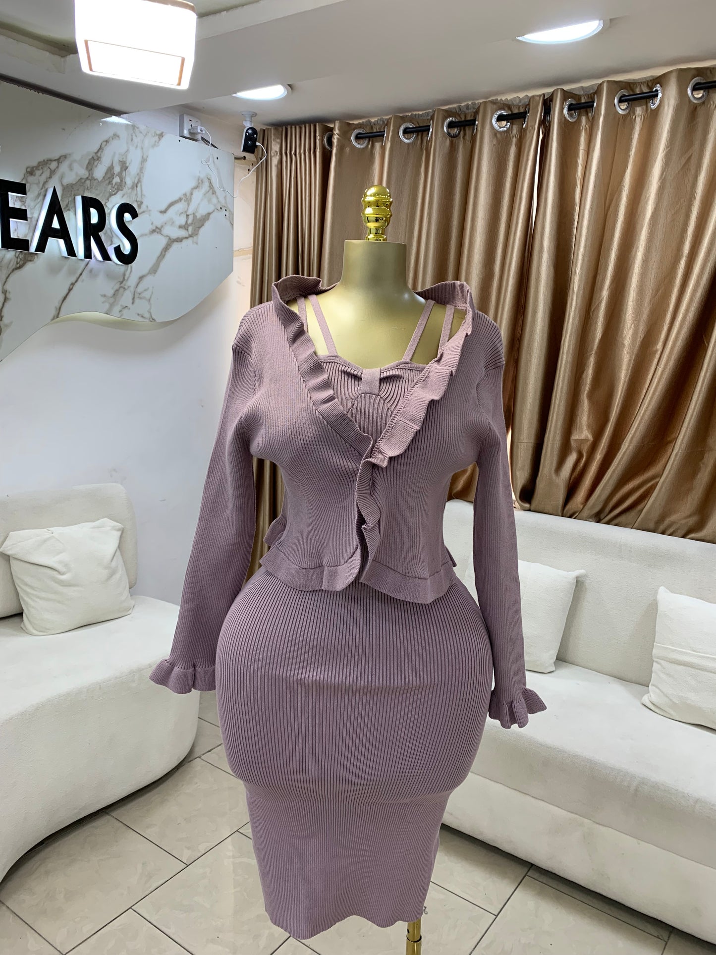 Nude jacket and gown two piece MID4216