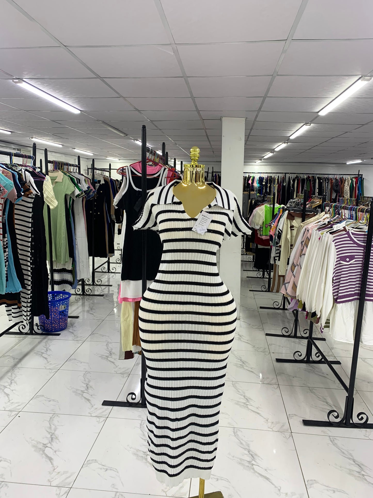Niki monochrome gown MID691