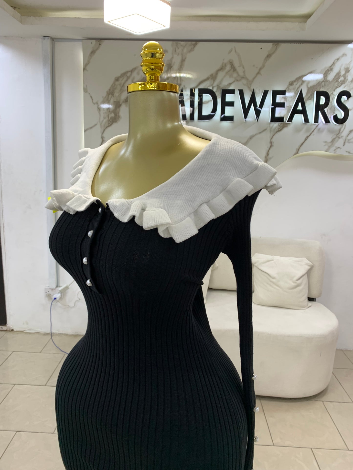 White cape gown MID603