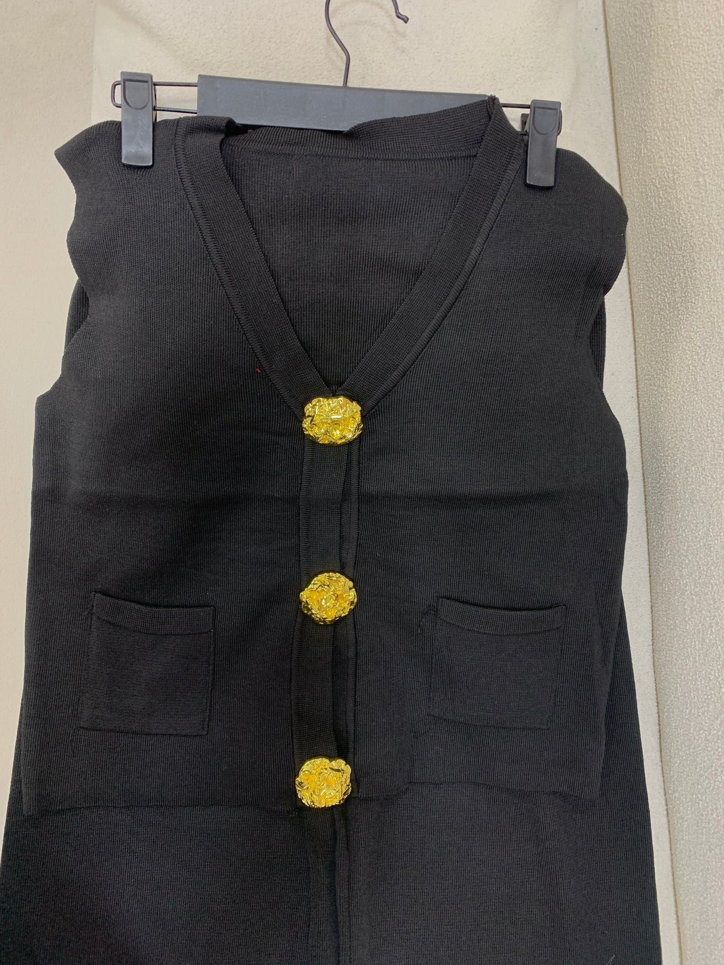 Chunky gold button two piece MID6523