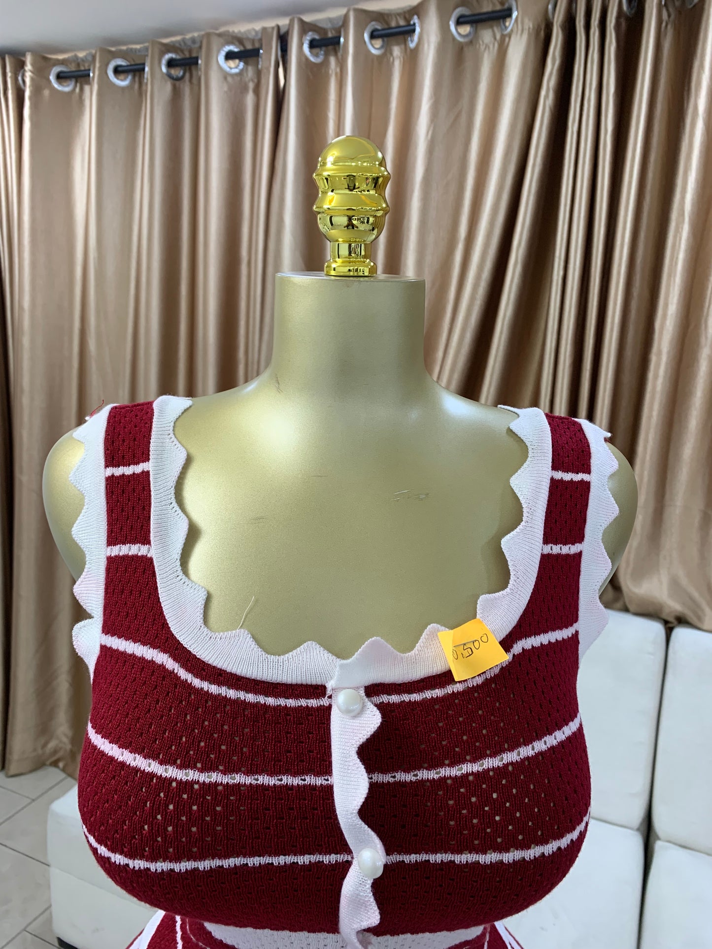 Zigzag edge two piece MID671