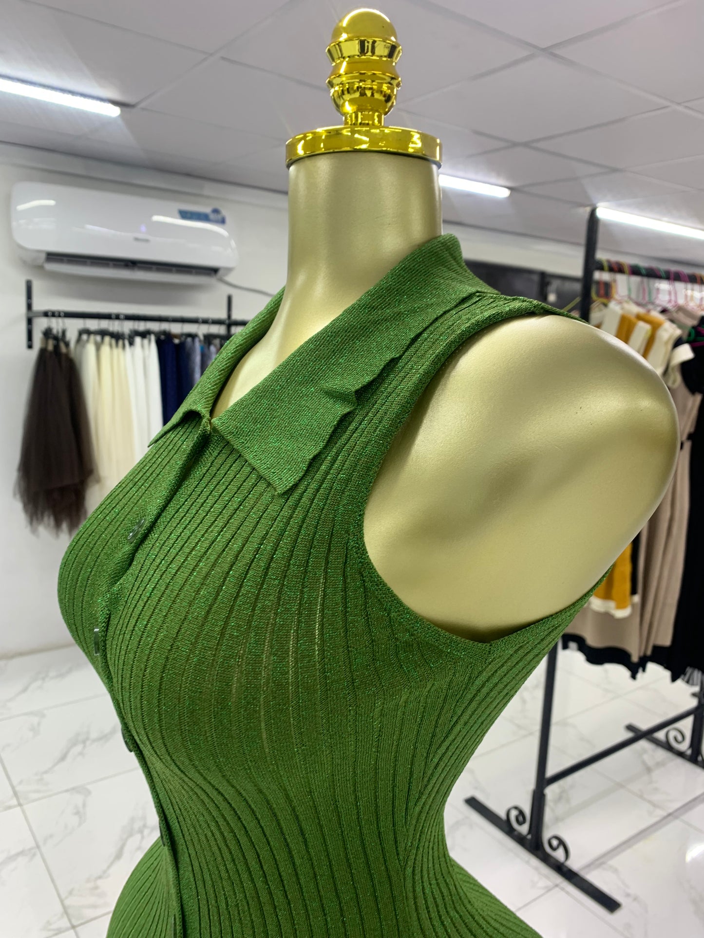 Shinny leggings gown MID137