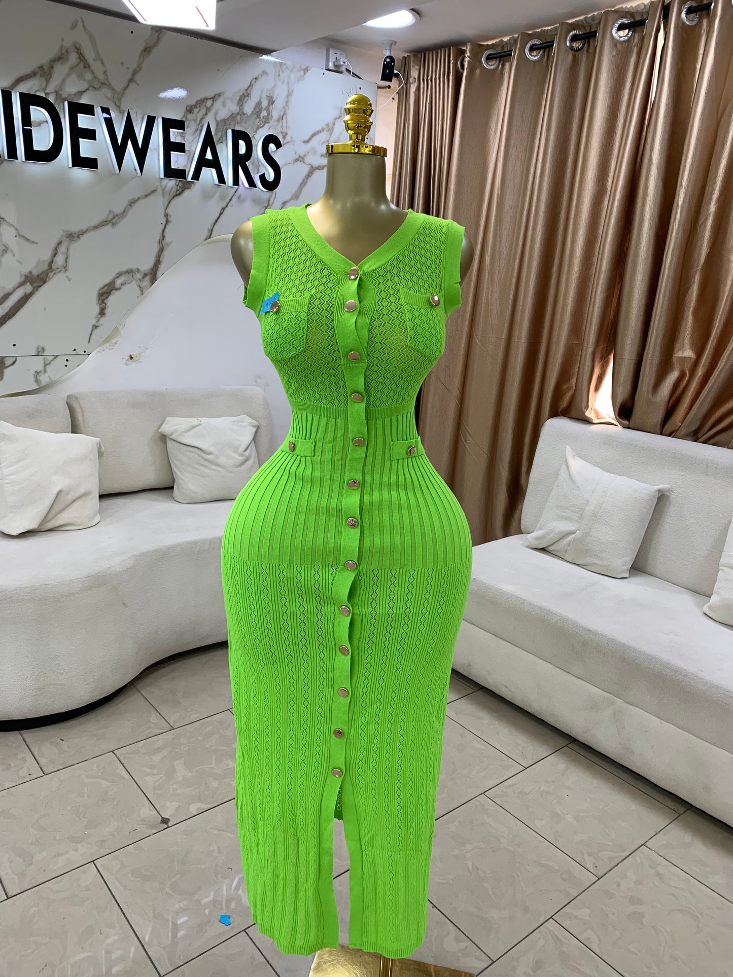 Zara gold sleeveless dress MID132
