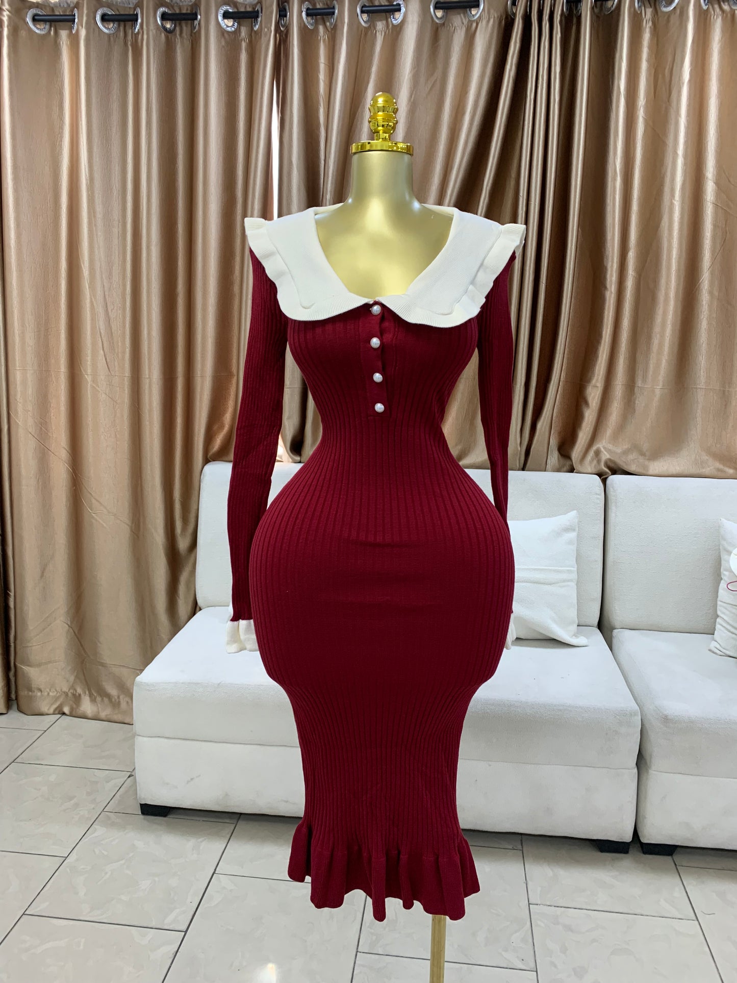 White cape gown MID603