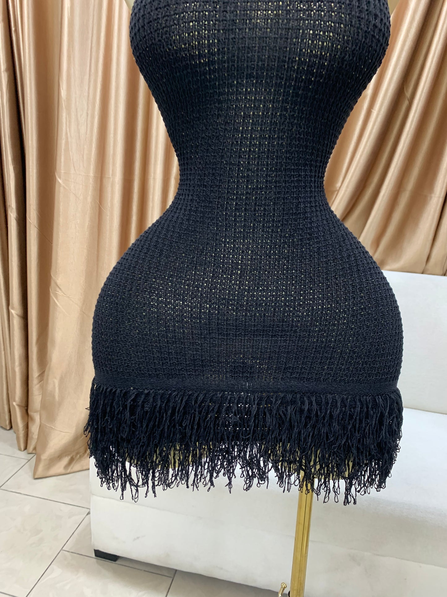 Knitted tassel dress MID123