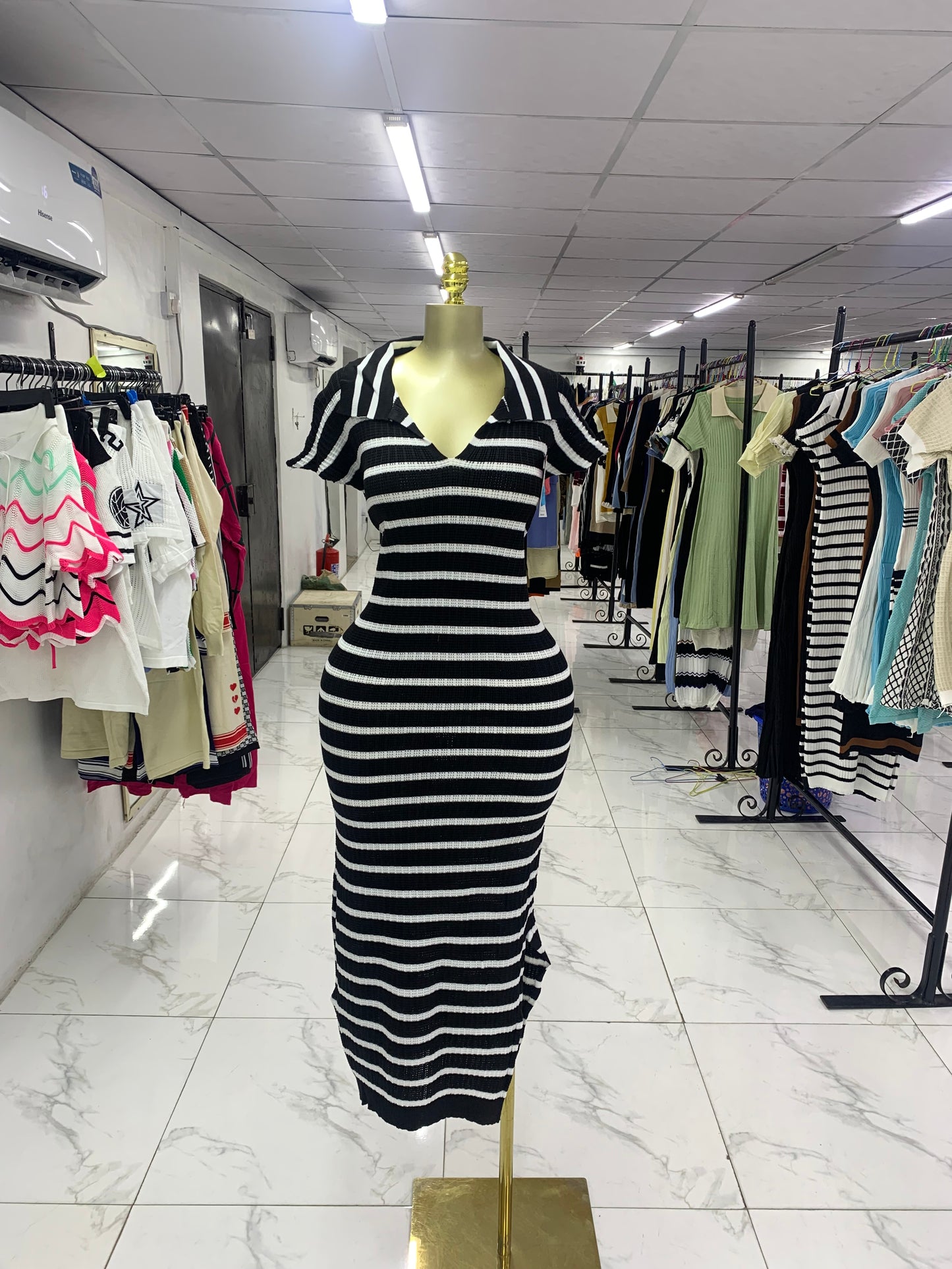 Niki monochrome gown MID691