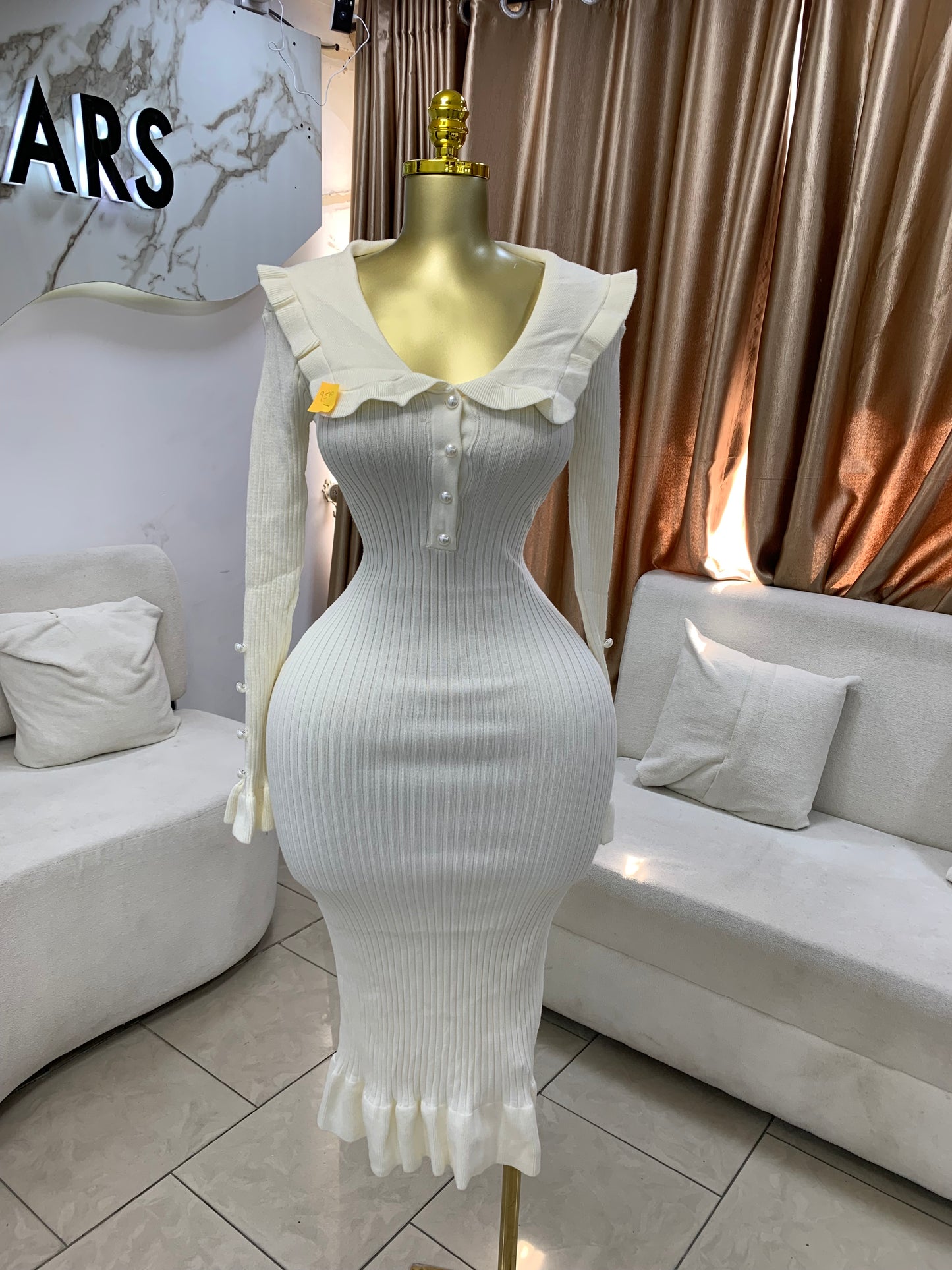 White cape gown MID603