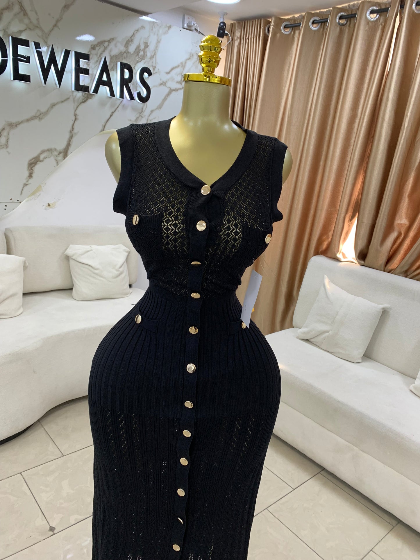 Zara gold sleeveless dress MID132