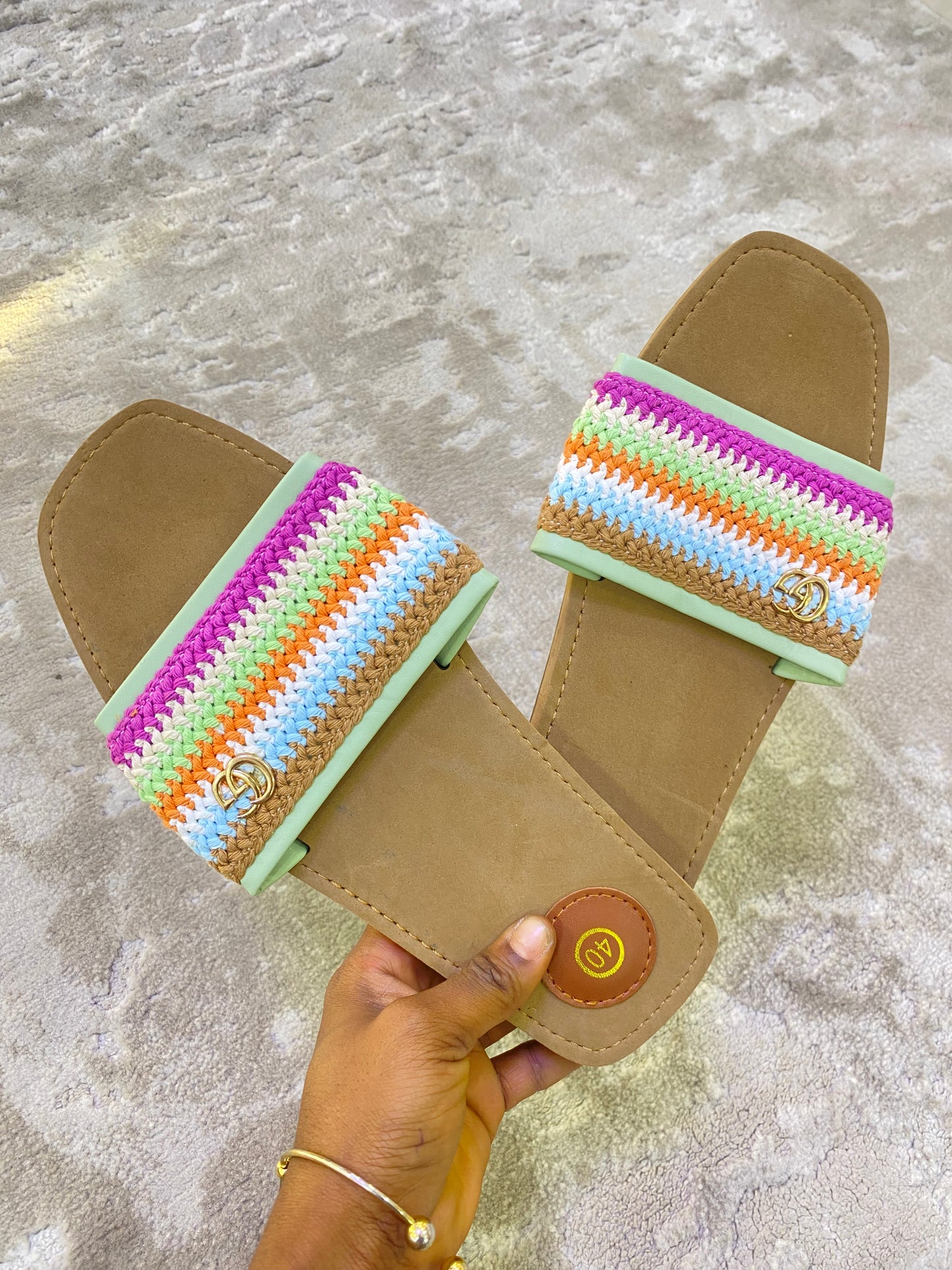 Knitted Gucci slippers