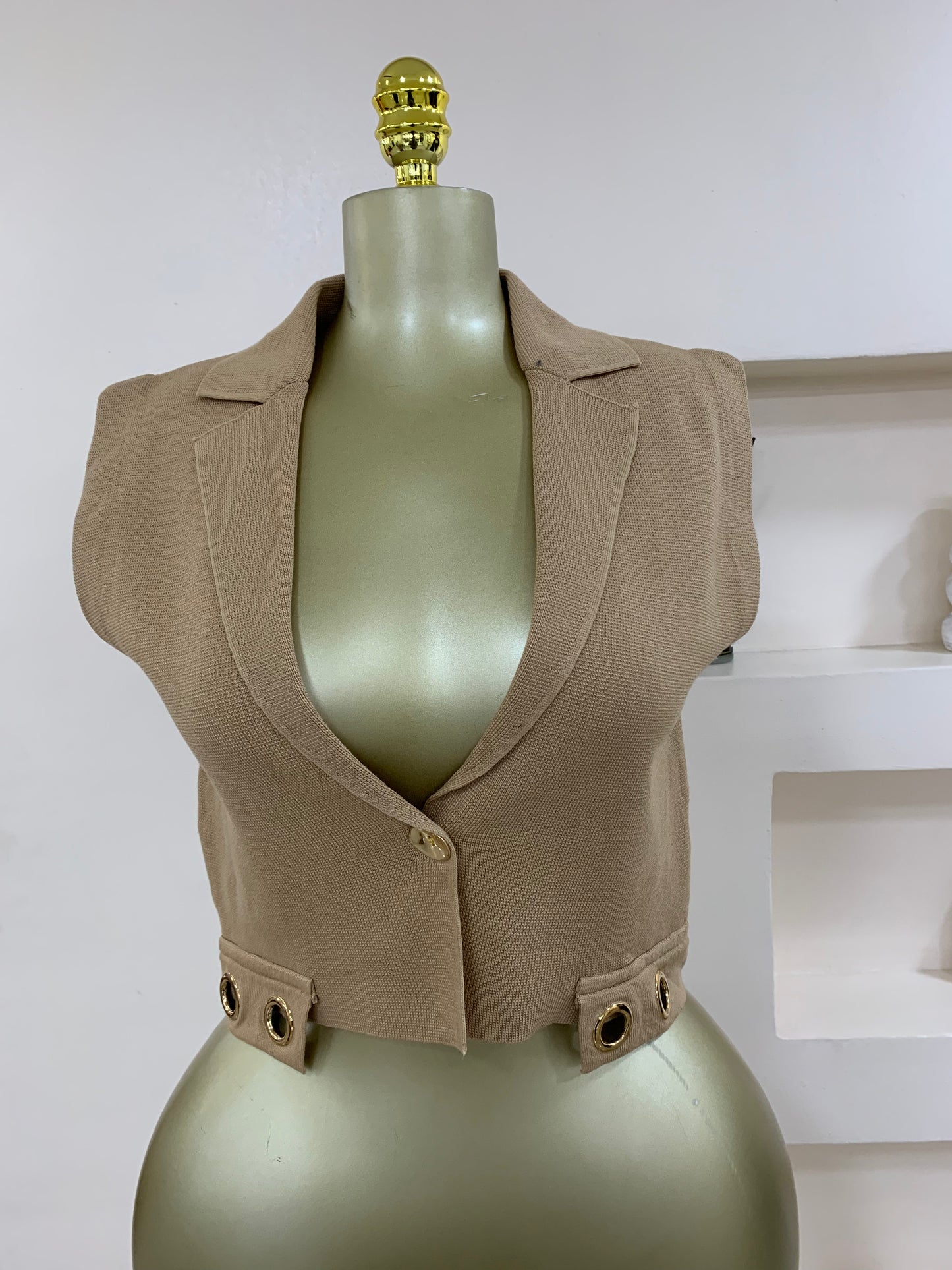 Trendy Gold Hole Top TD014