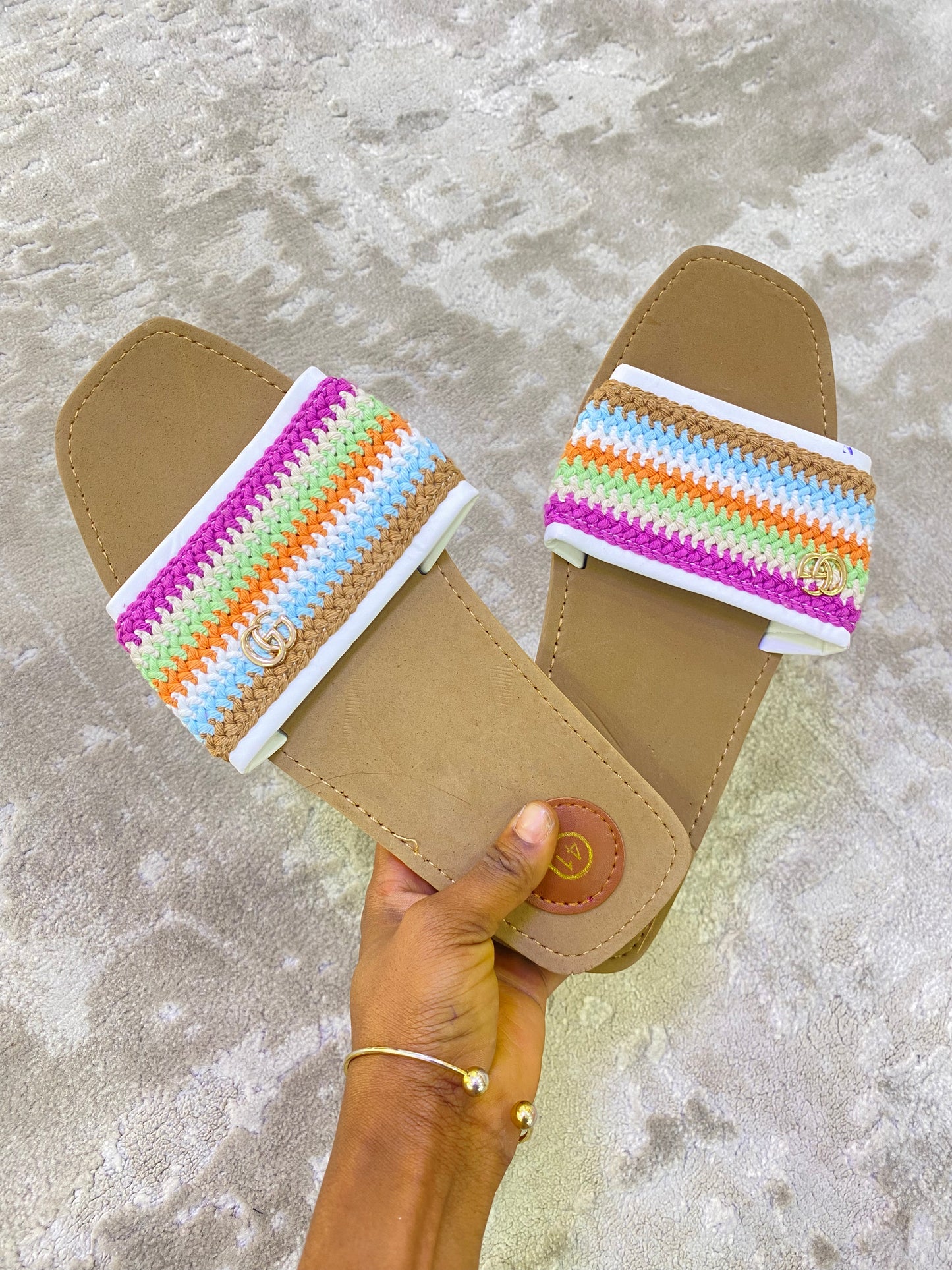 Knitted Gucci slippers